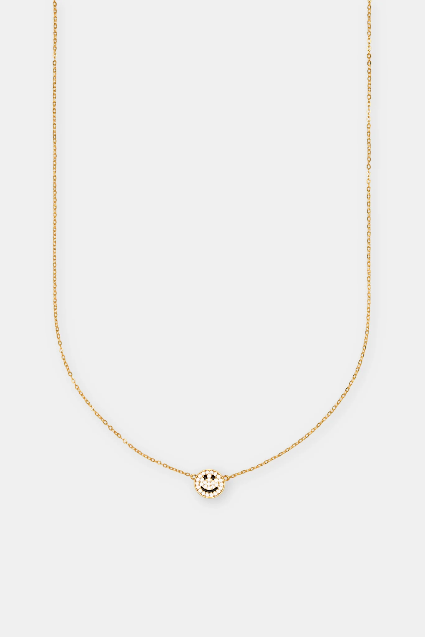 Iced Happy Face Motif Necklace - Image 2