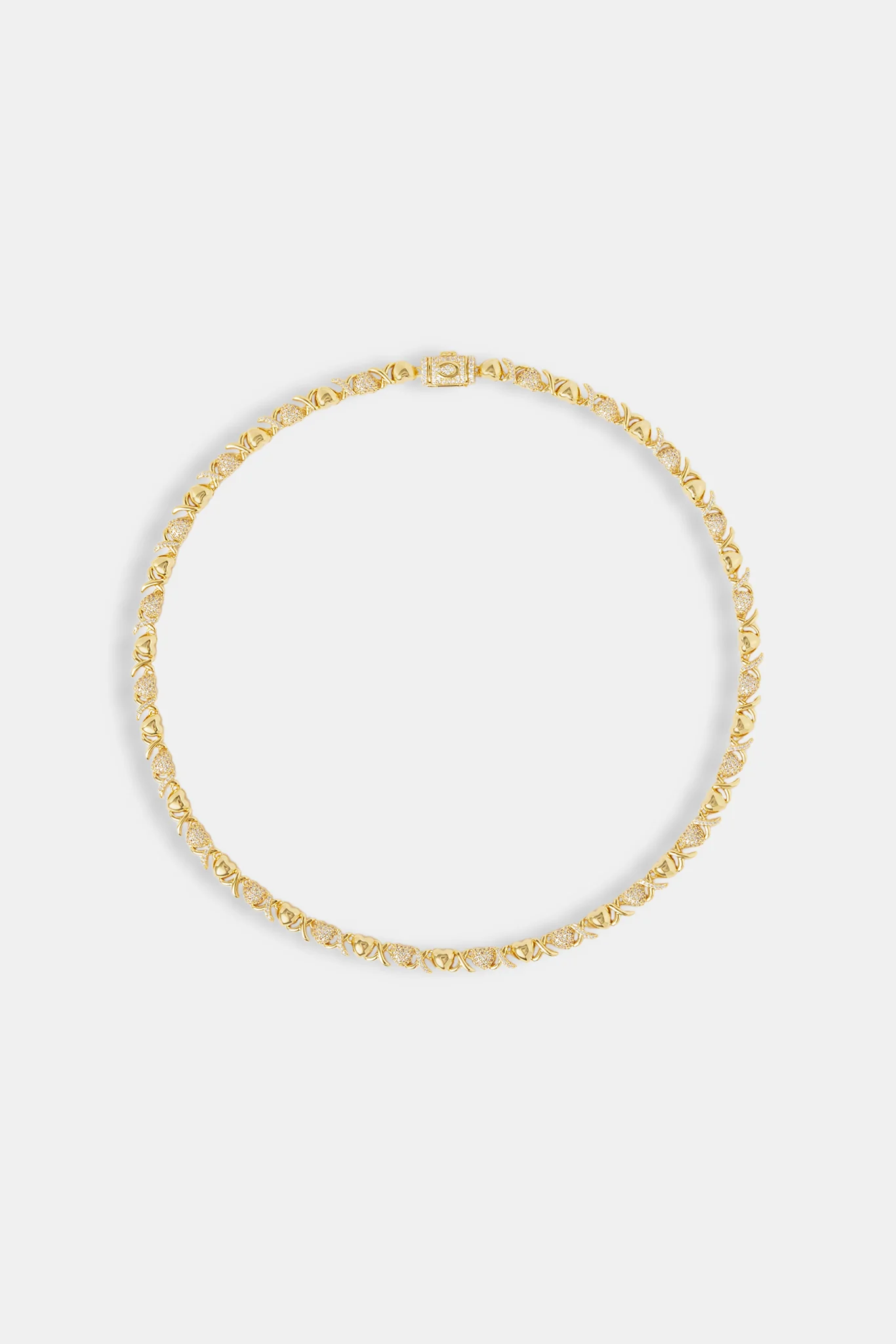 Iced Heart Link Polished Chain - 6mm - Image 4