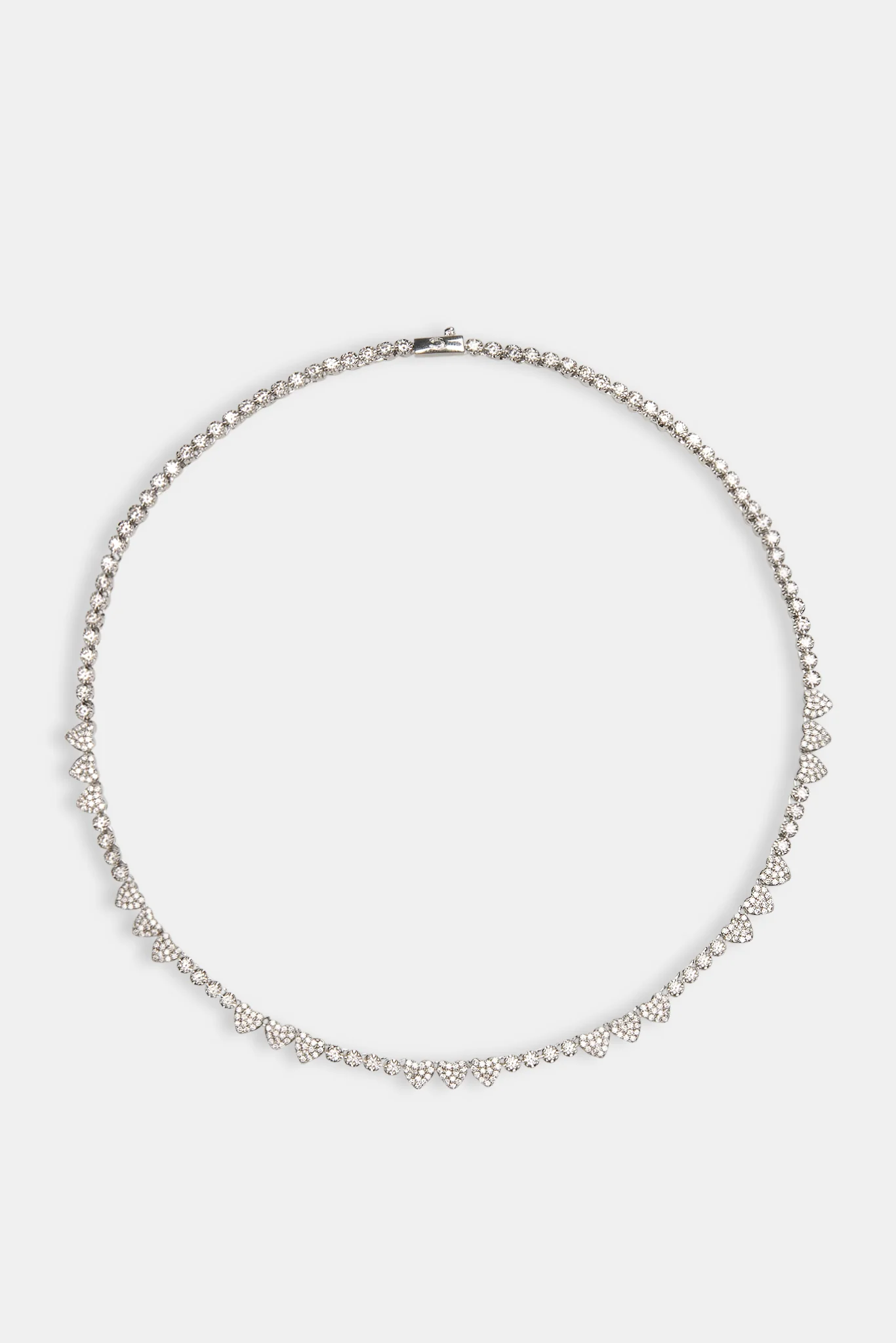 Iced Heart Tennis Chain - 5mm - Image 3
