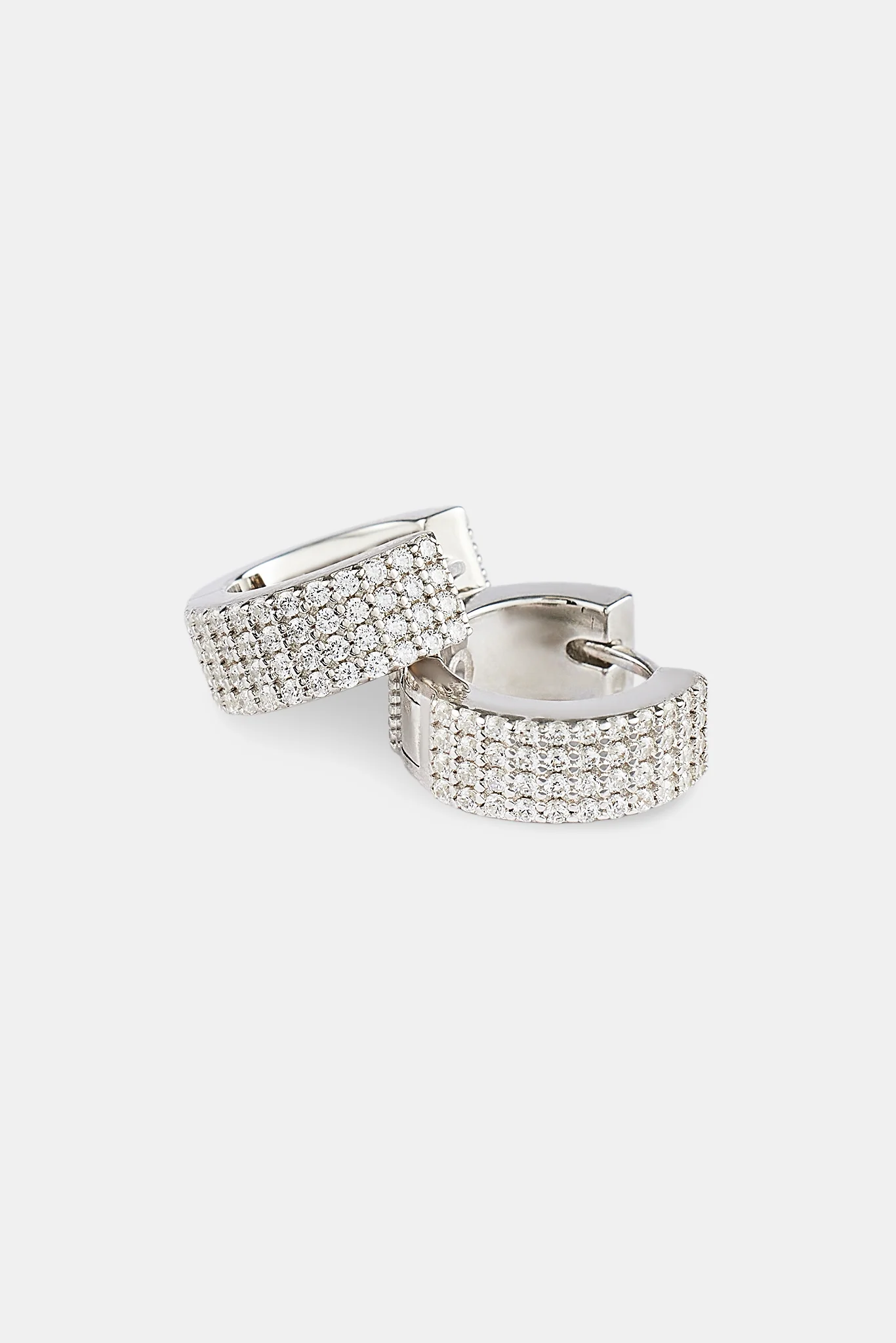 Iced Huggie Earrings - 12mm - Image 3