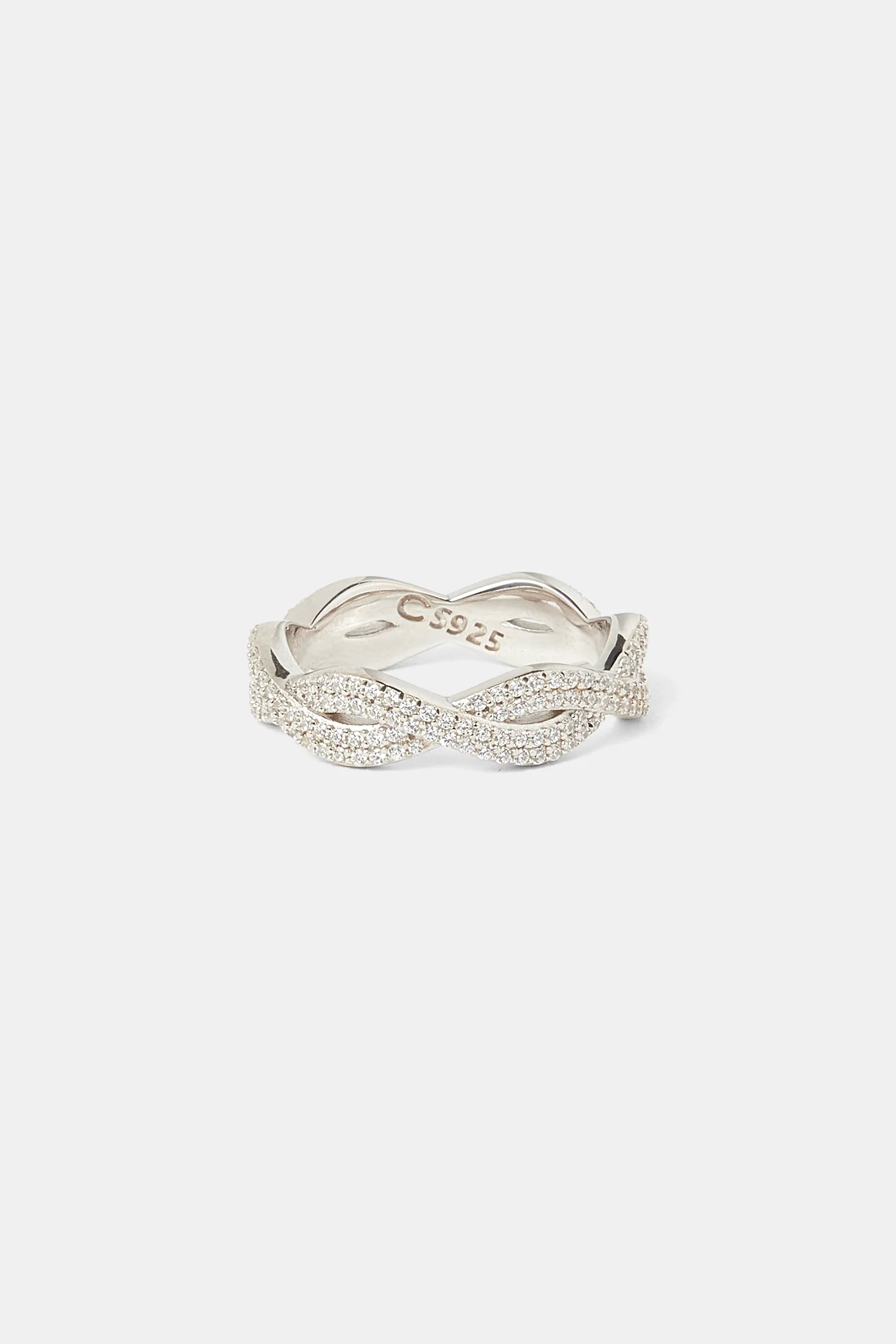Iced Infinity Link Ring - 6mm