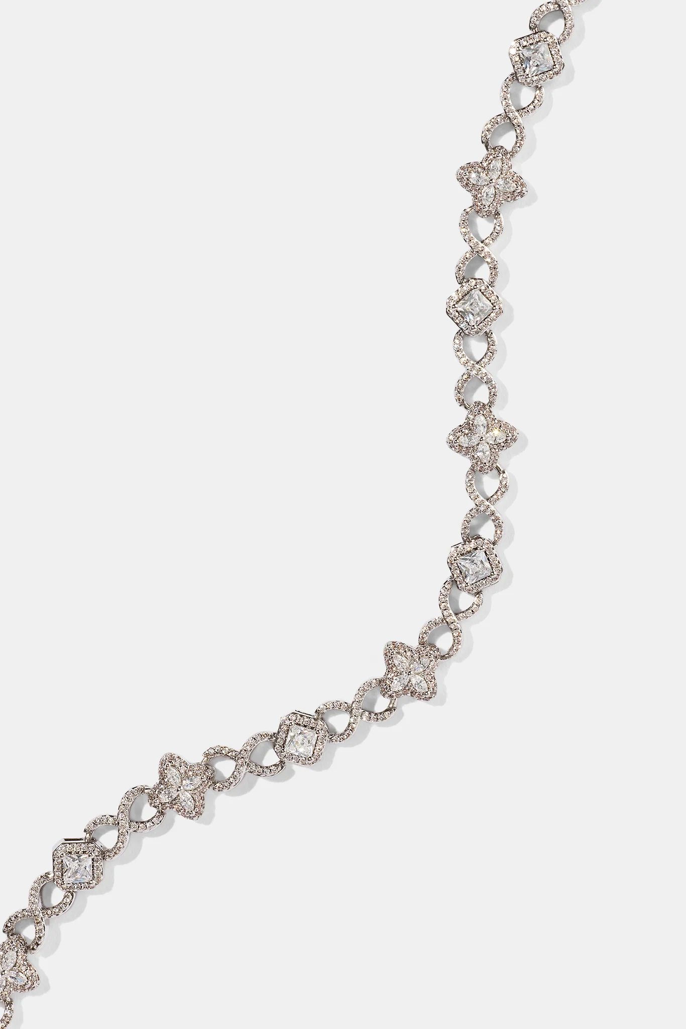 Iced Infinity & Motif Chain - 6mm - White - Image 4