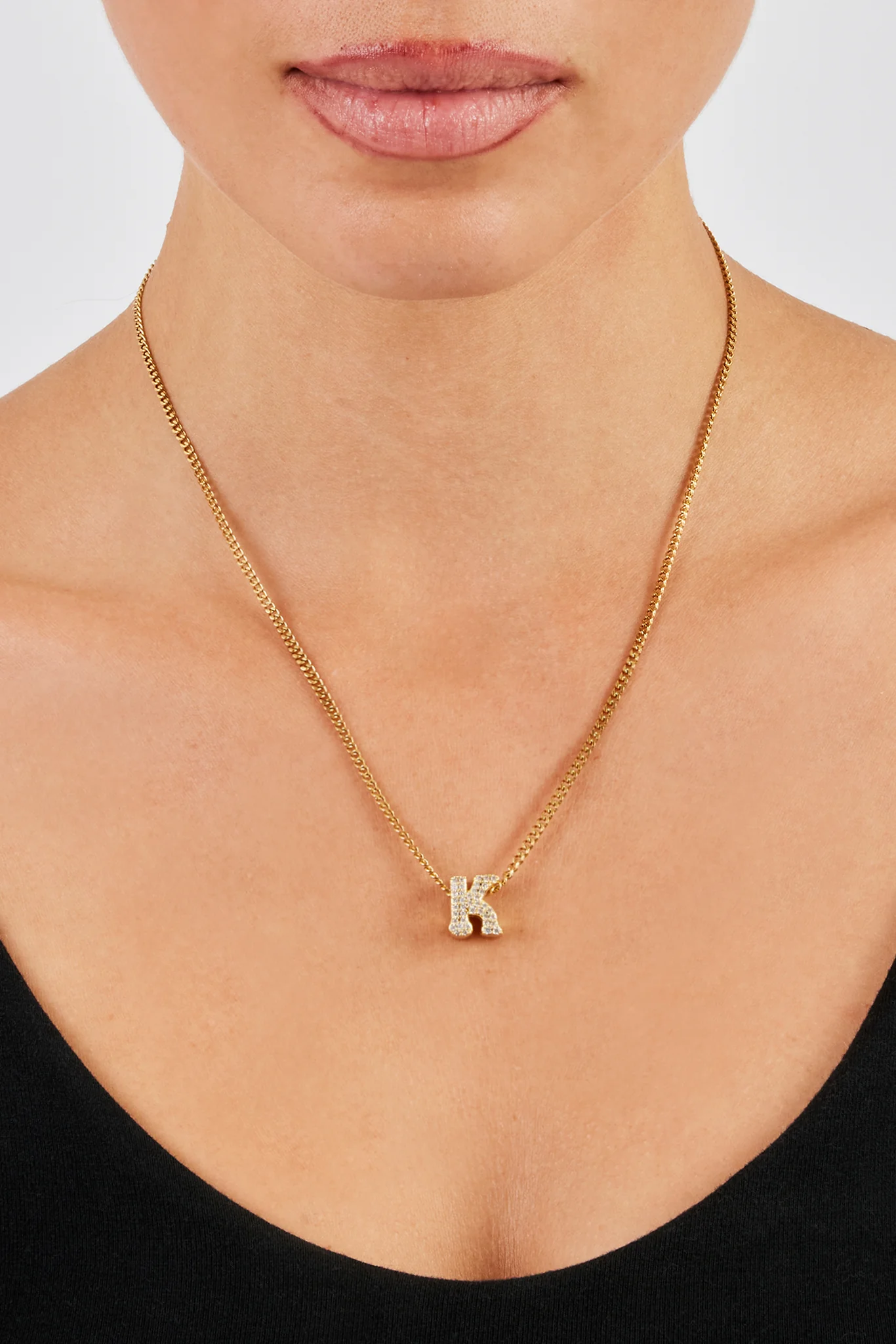 Iced Letter Pendant - 12mm - Image 13