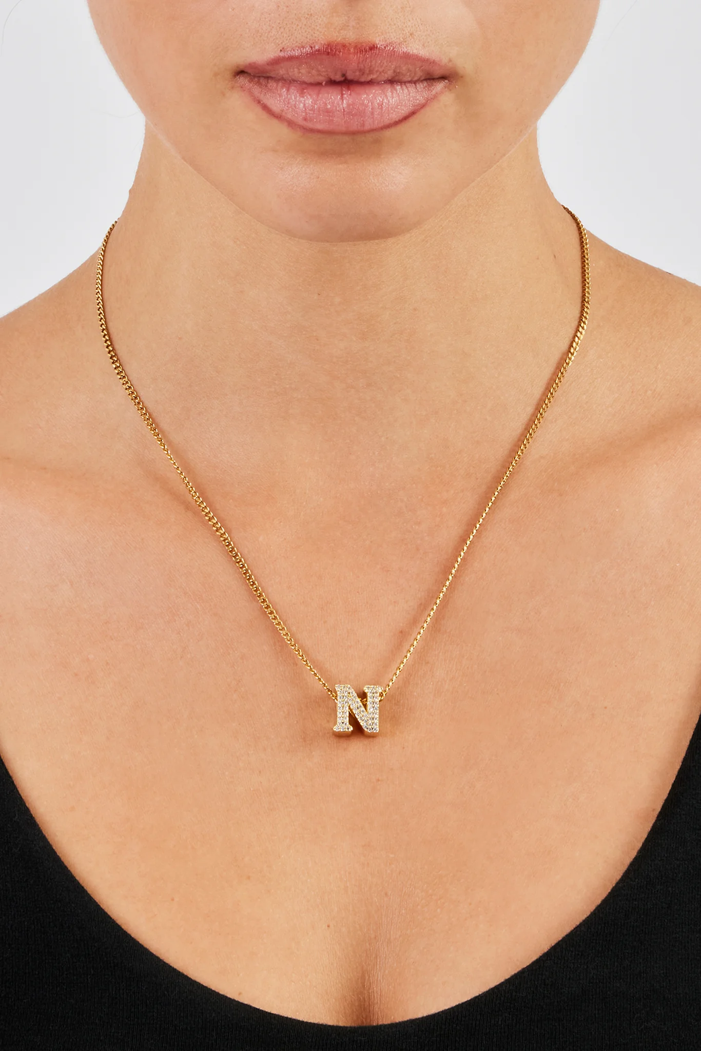 Iced Letter Pendant - 12mm - Image 19