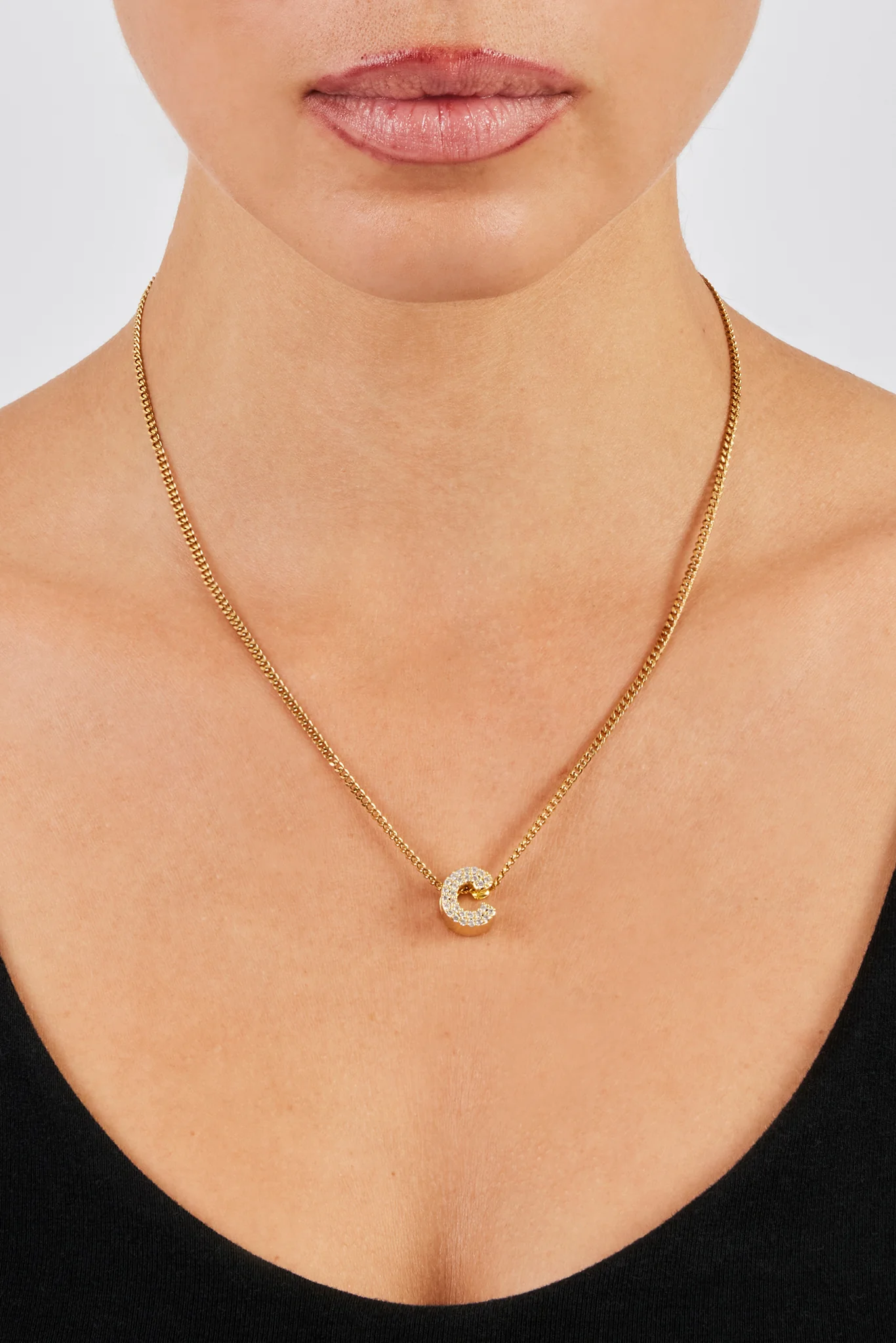 Iced Letter Pendant - 12mm - Image 5