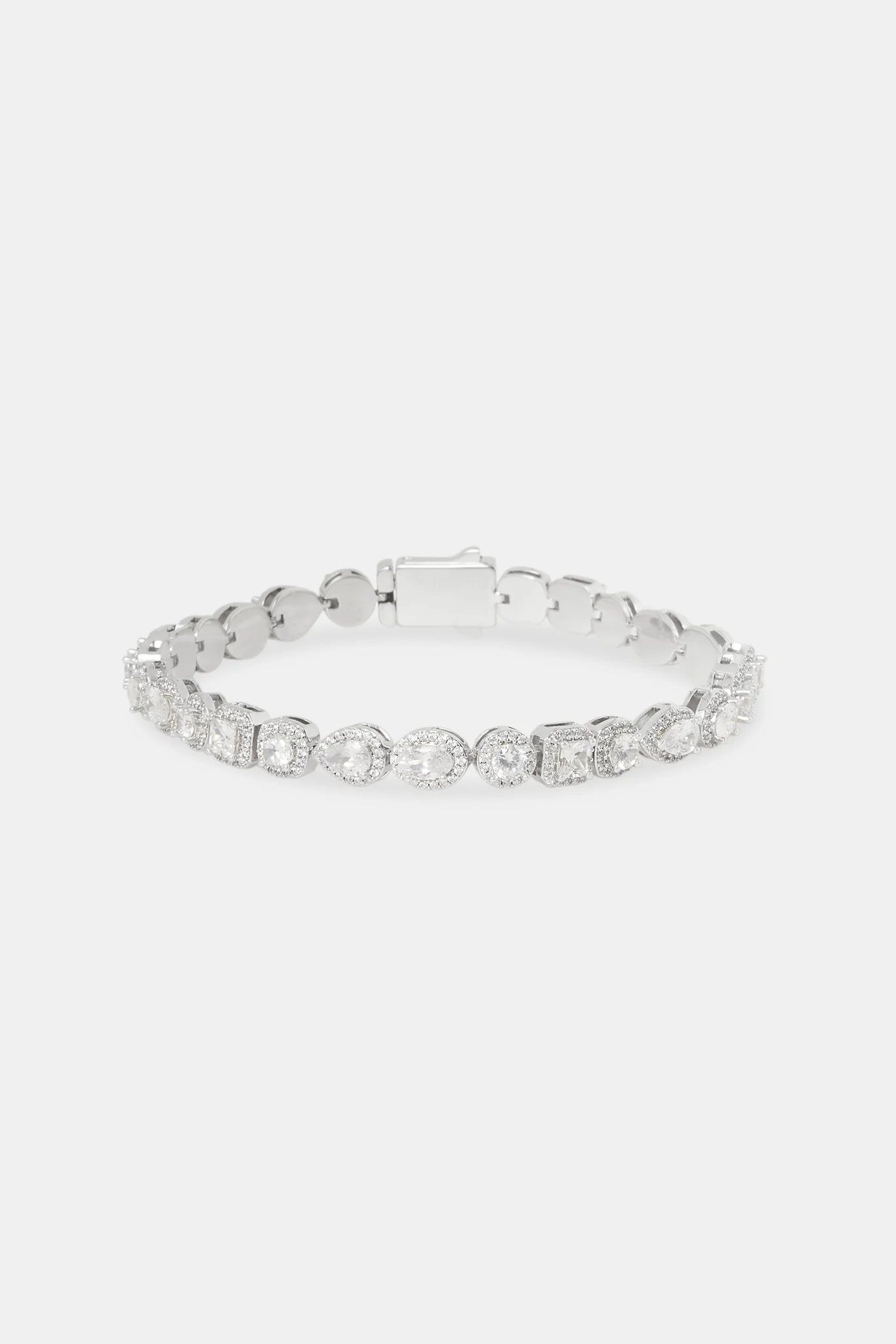 Iced Mixed Shape Cluster Bracelet - 8mm - Image 2