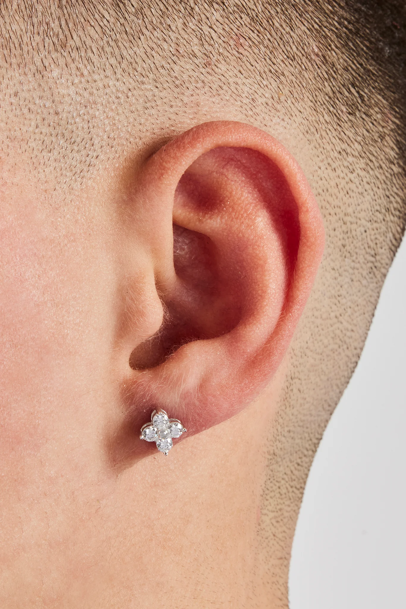 Iced Motif Shape Studs - 8mm - Image 2