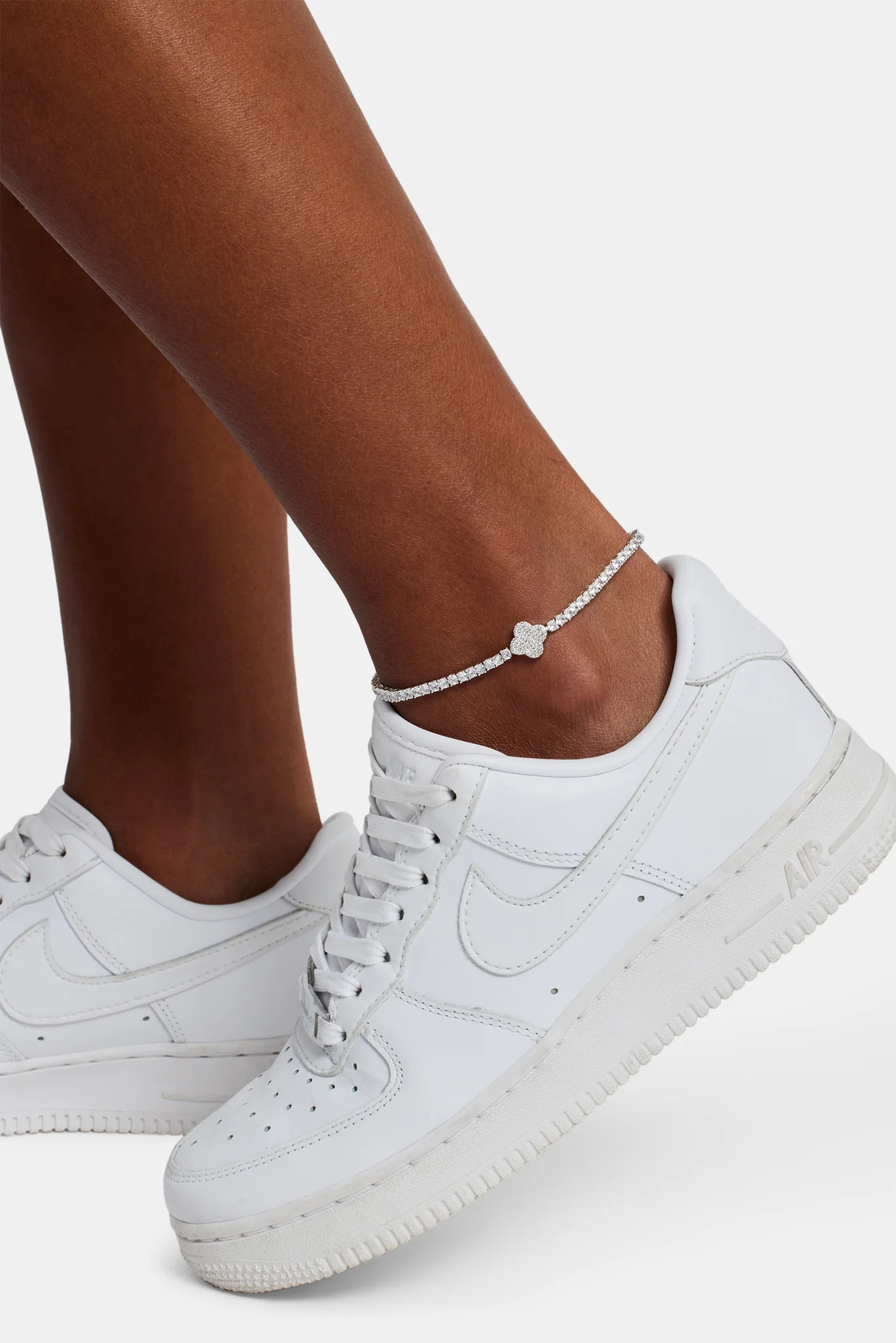 Iced Motif Tennis Anklet - Image 2