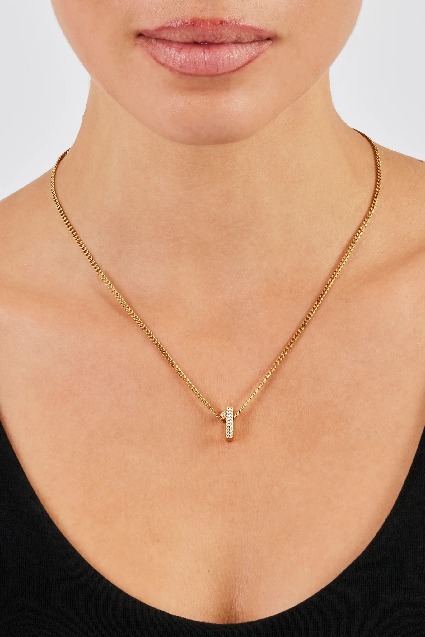 Iced Number Pendant - 12mm - Image 3