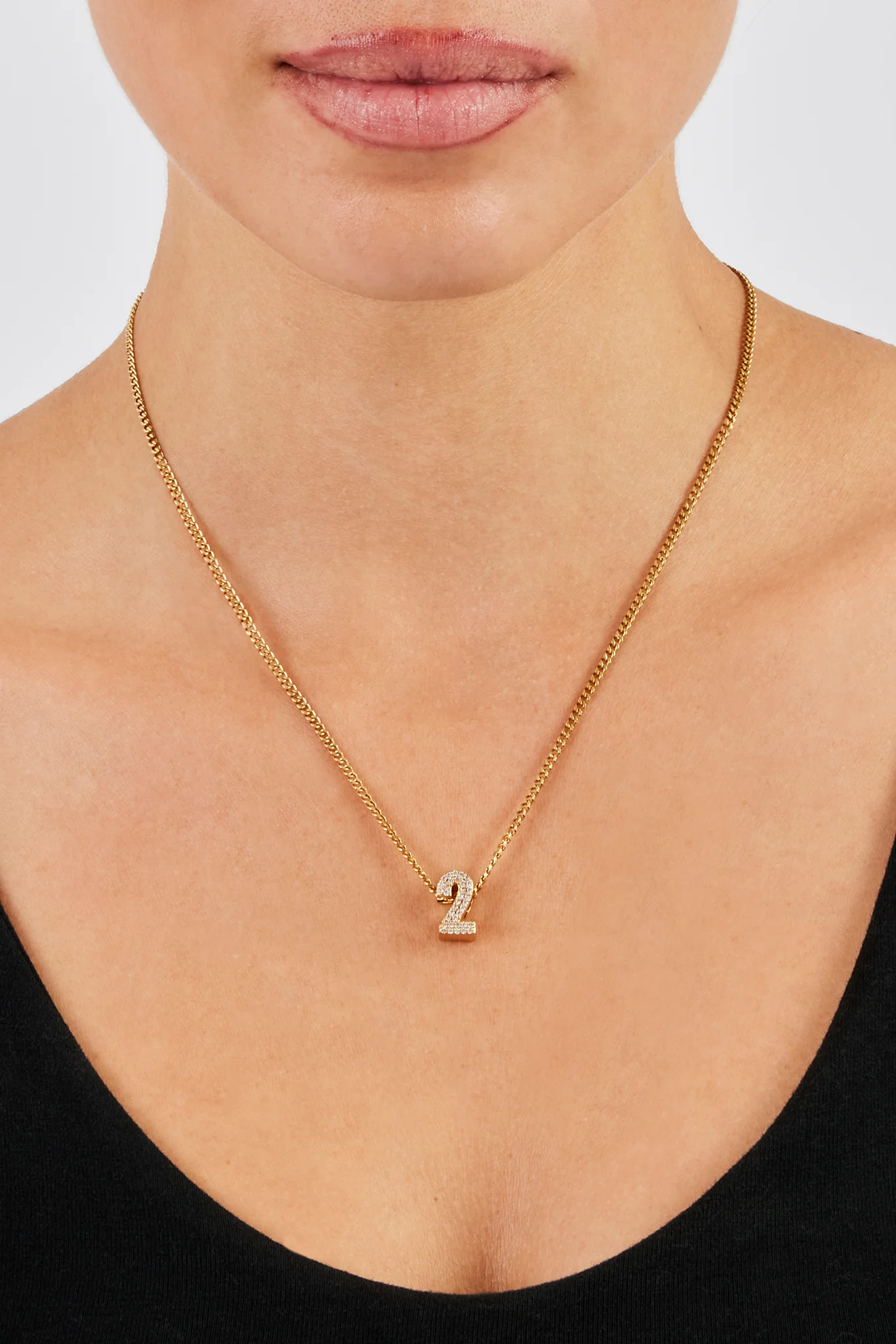 Iced Number Pendant - 12mm - Image 5