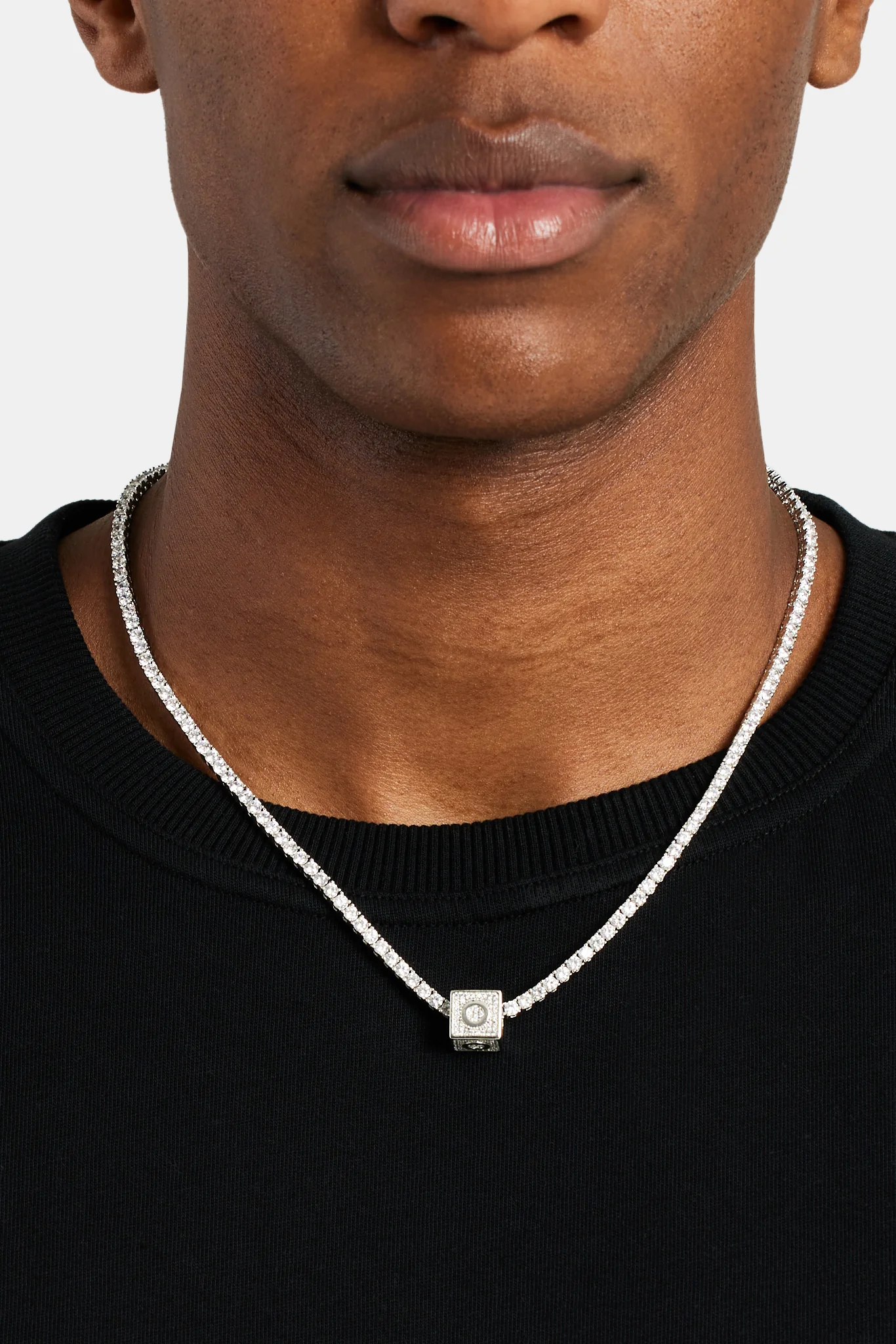 Iced O Letter Block Pendant - Image 3