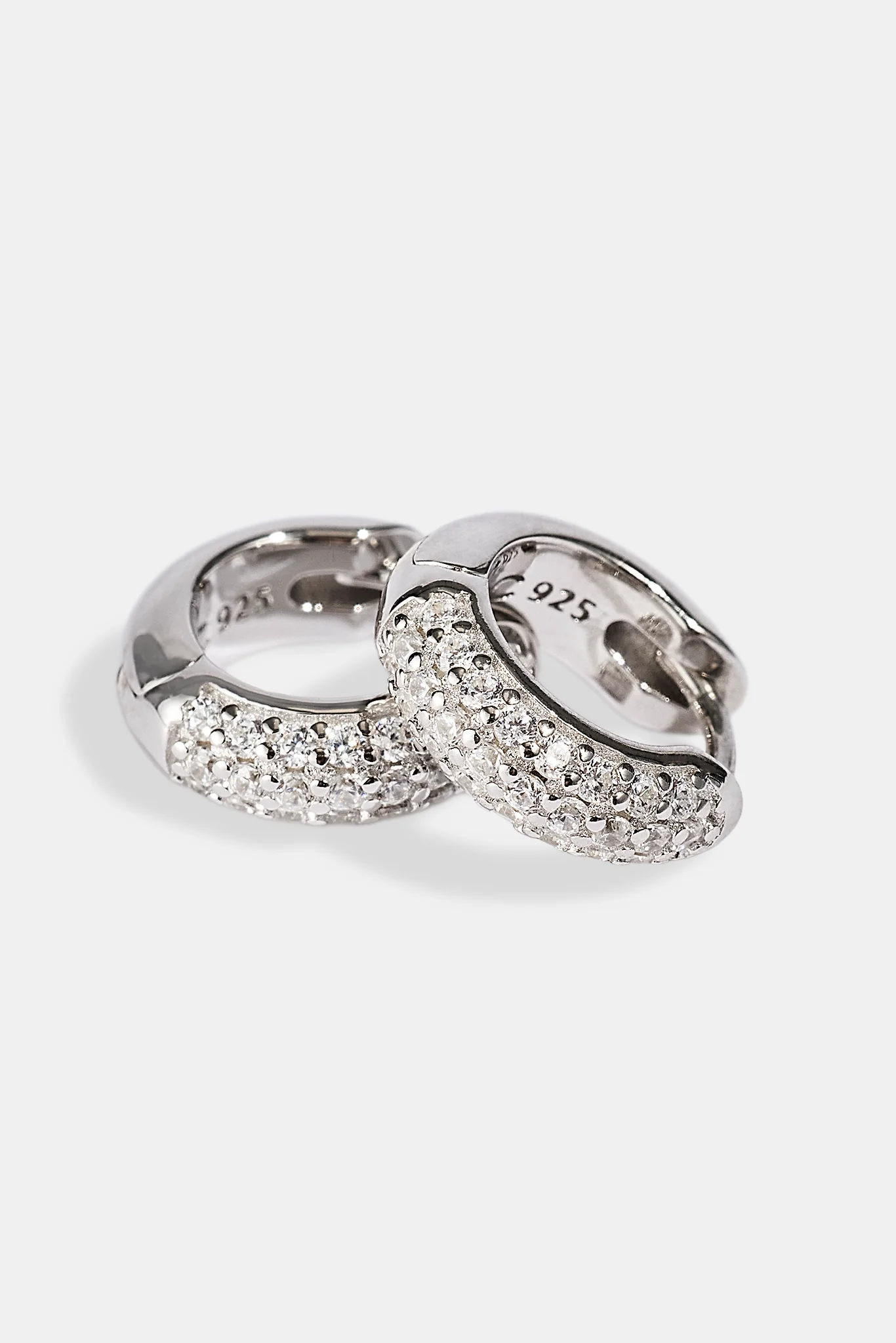 Iced Pave Micro Huggie Earrings - 12mm - Image 3