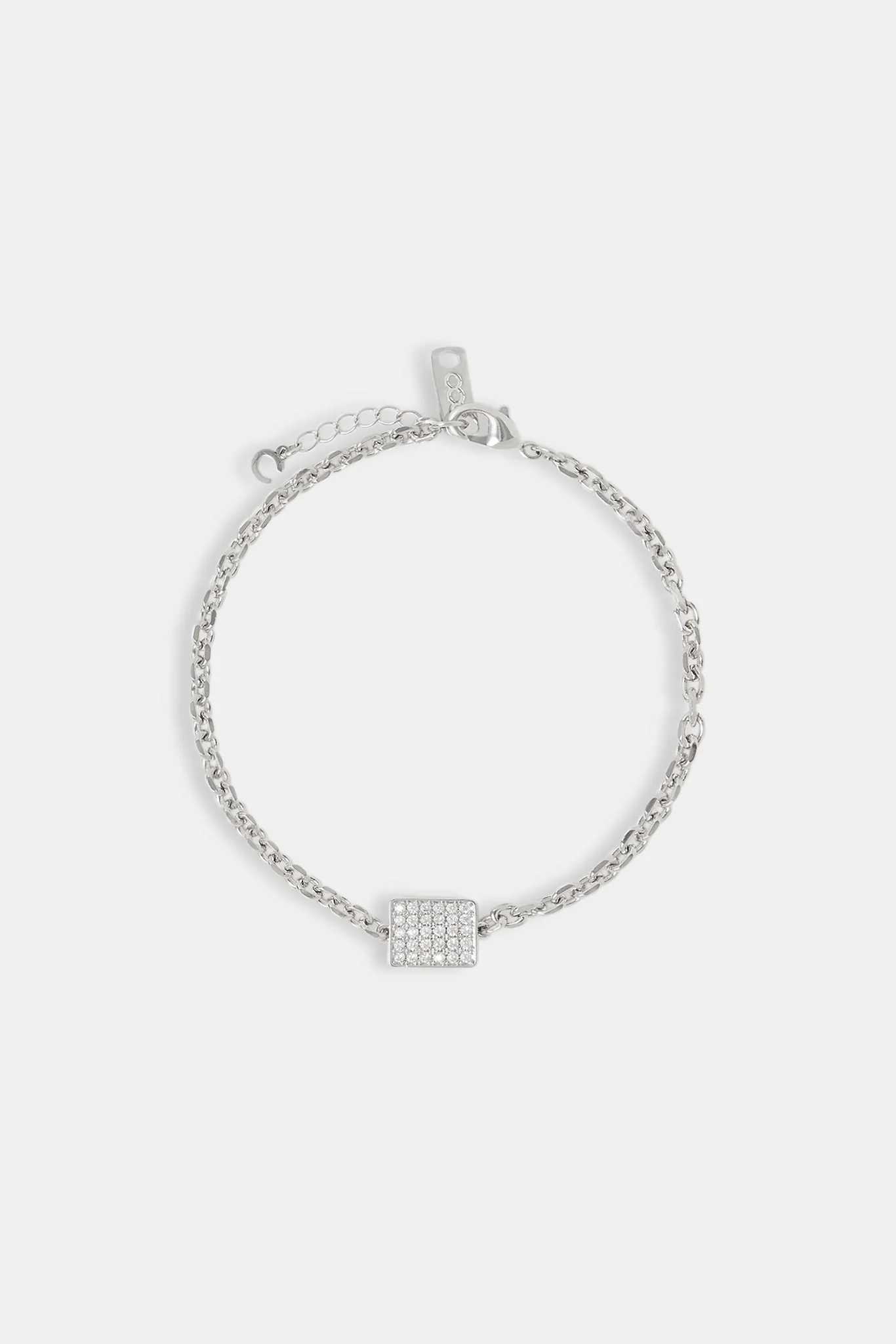 Iced Pave Rectangular Rolo Bracelet - 10mm - Image 2