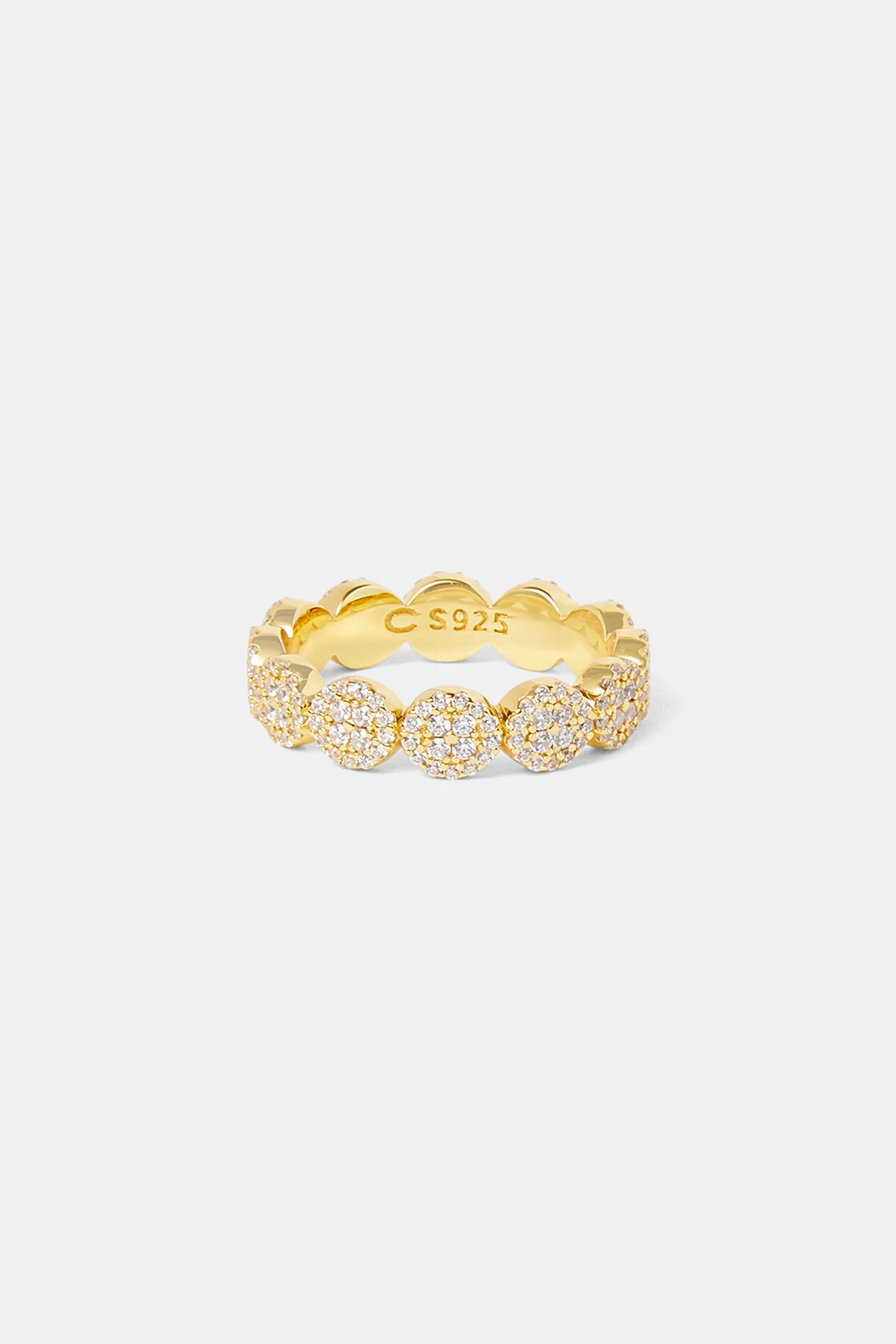 Iced Pave Round Band Ring - 5mm