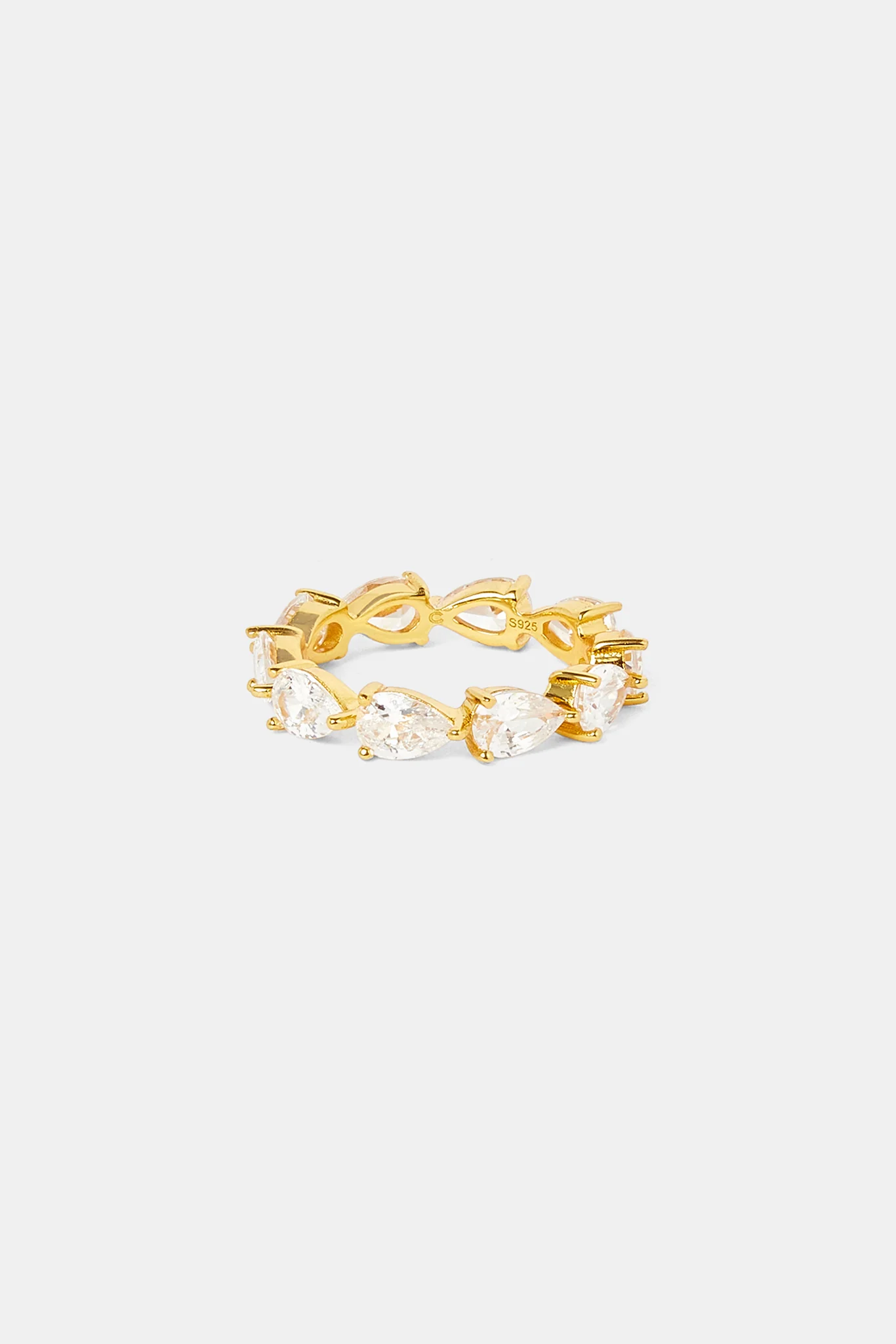 Iced Pear Tennis Ring - 4mm