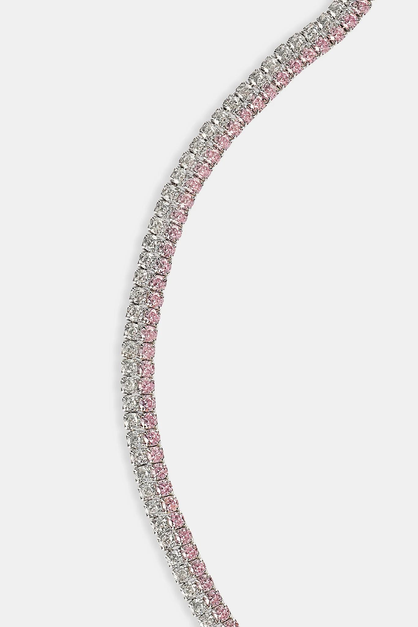 Iced & Pink Double Tennis Bracelet - 5mm - Image 3
