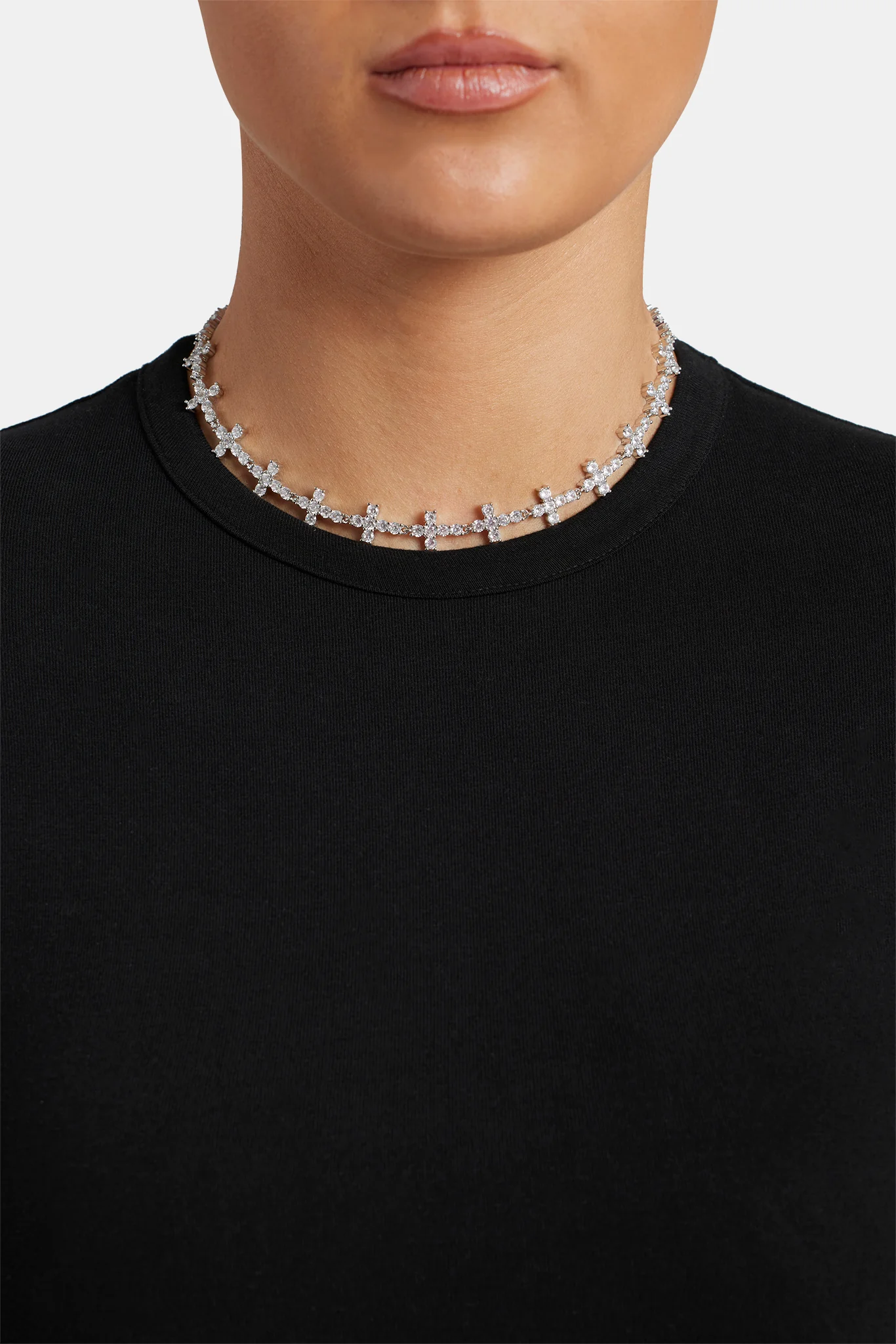 Iced Repeat Cross Choker - Image 2