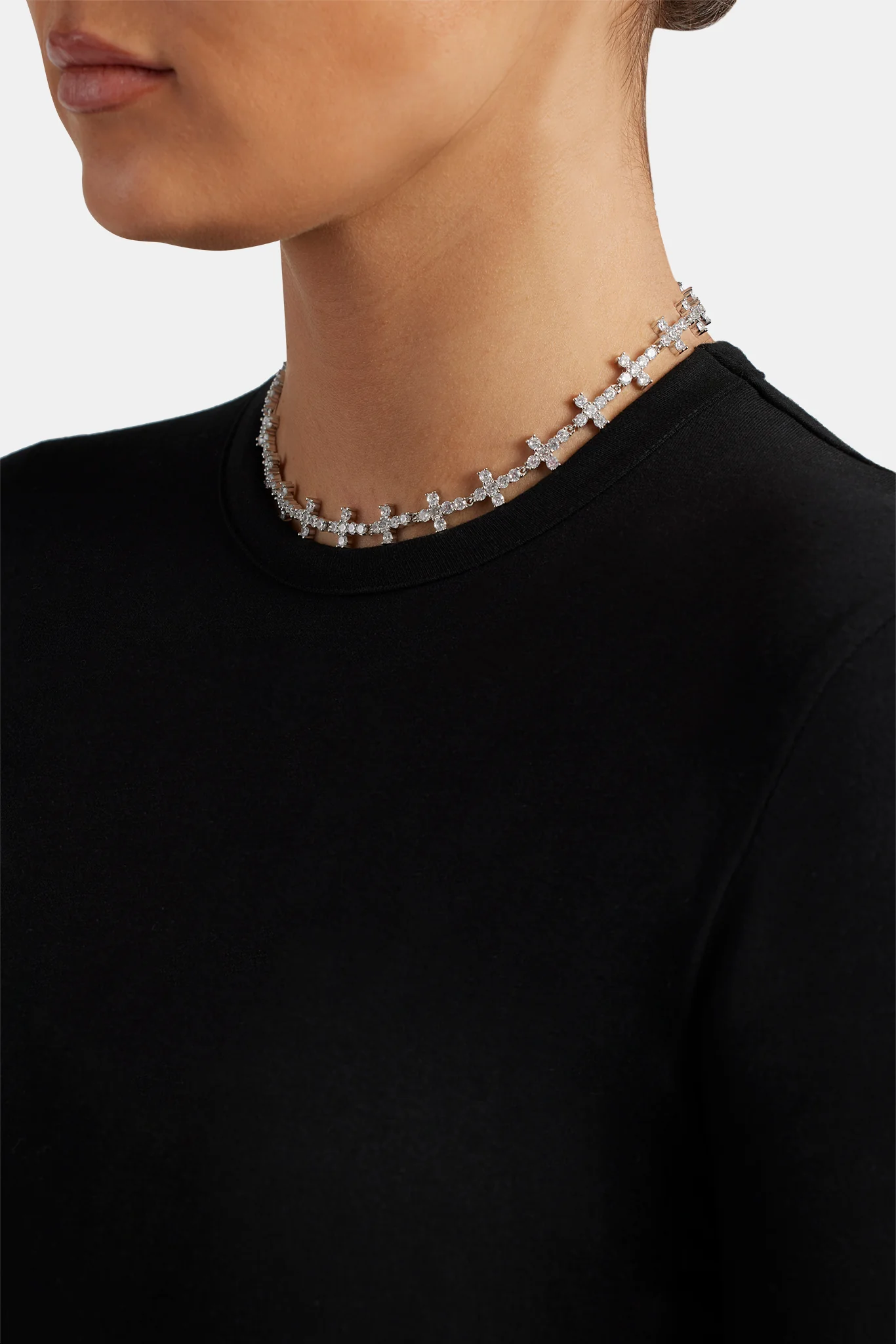 Iced Repeat Cross Choker - Image 4