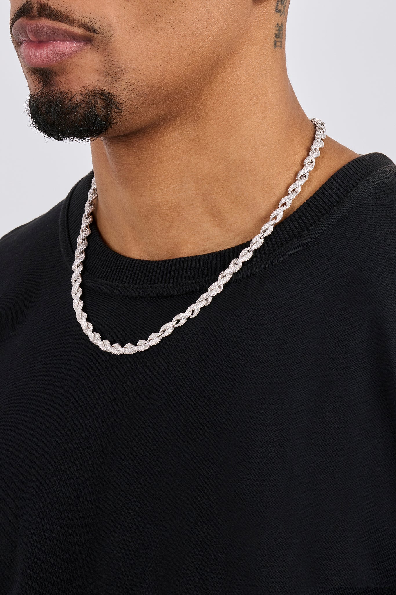 Iced Rope Chain - 6mm - White - Image 2