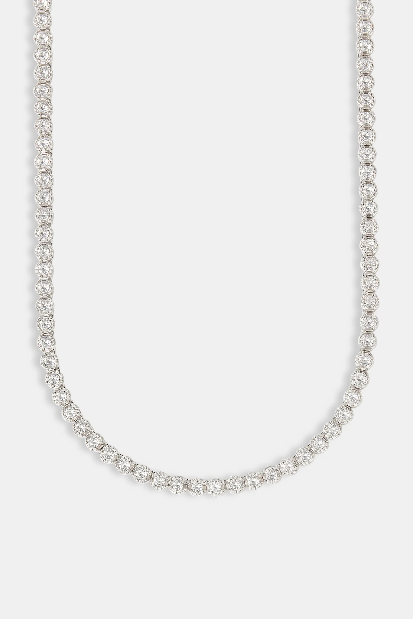 Iced Round Cluster Tennis Chain - 6mm - Image 2