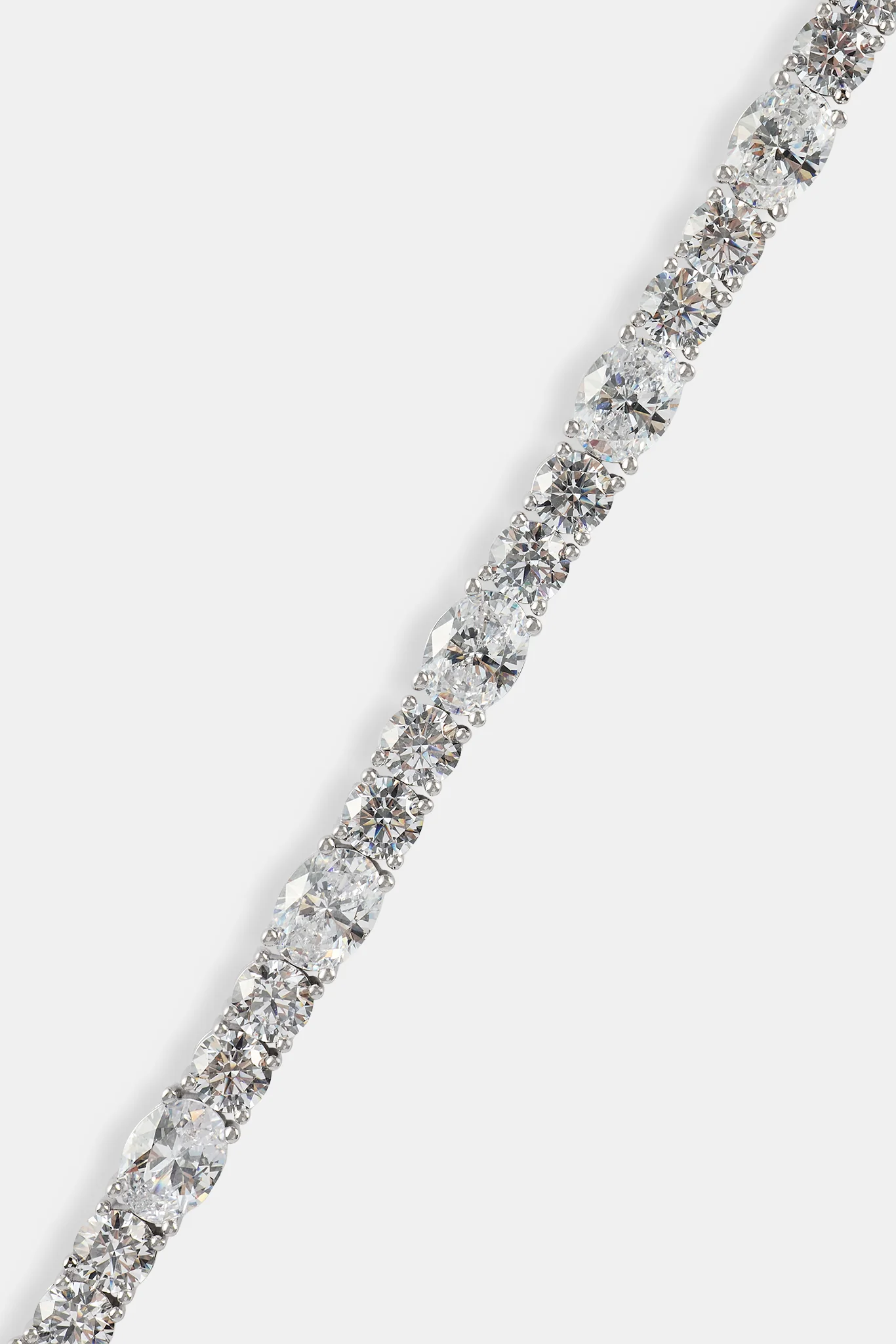 Iced Round & Oval Stone Tennis Bracelet - 6mm - Image 2