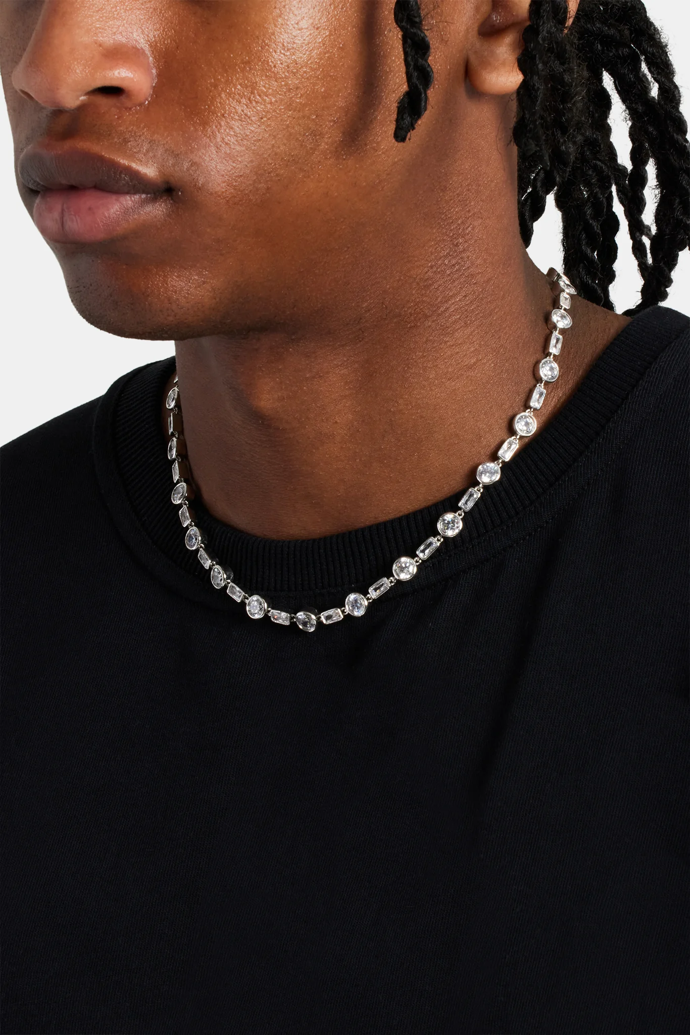 Iced Round & Rectangle Stone Tennis Chain - 6mm - Image 3