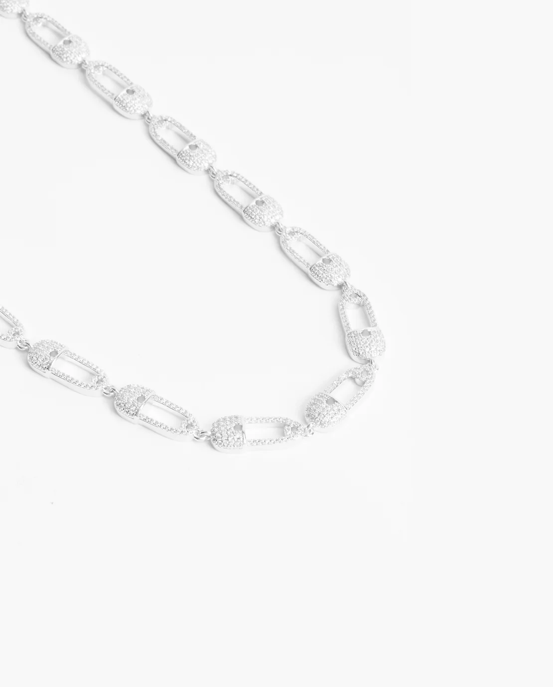 Iced Safety Pin Allway Necklace - Image 2