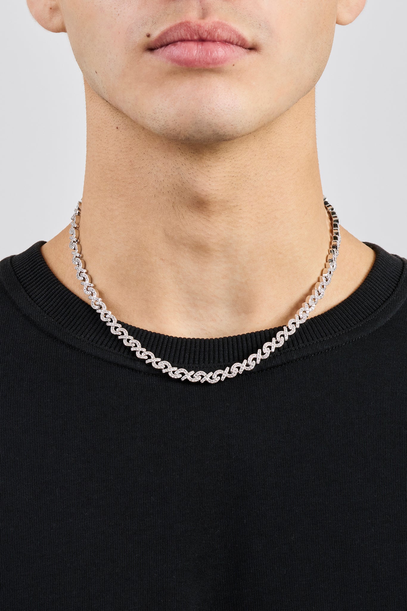 Iced Scattered Stone Chain - 6mm - Image 2
