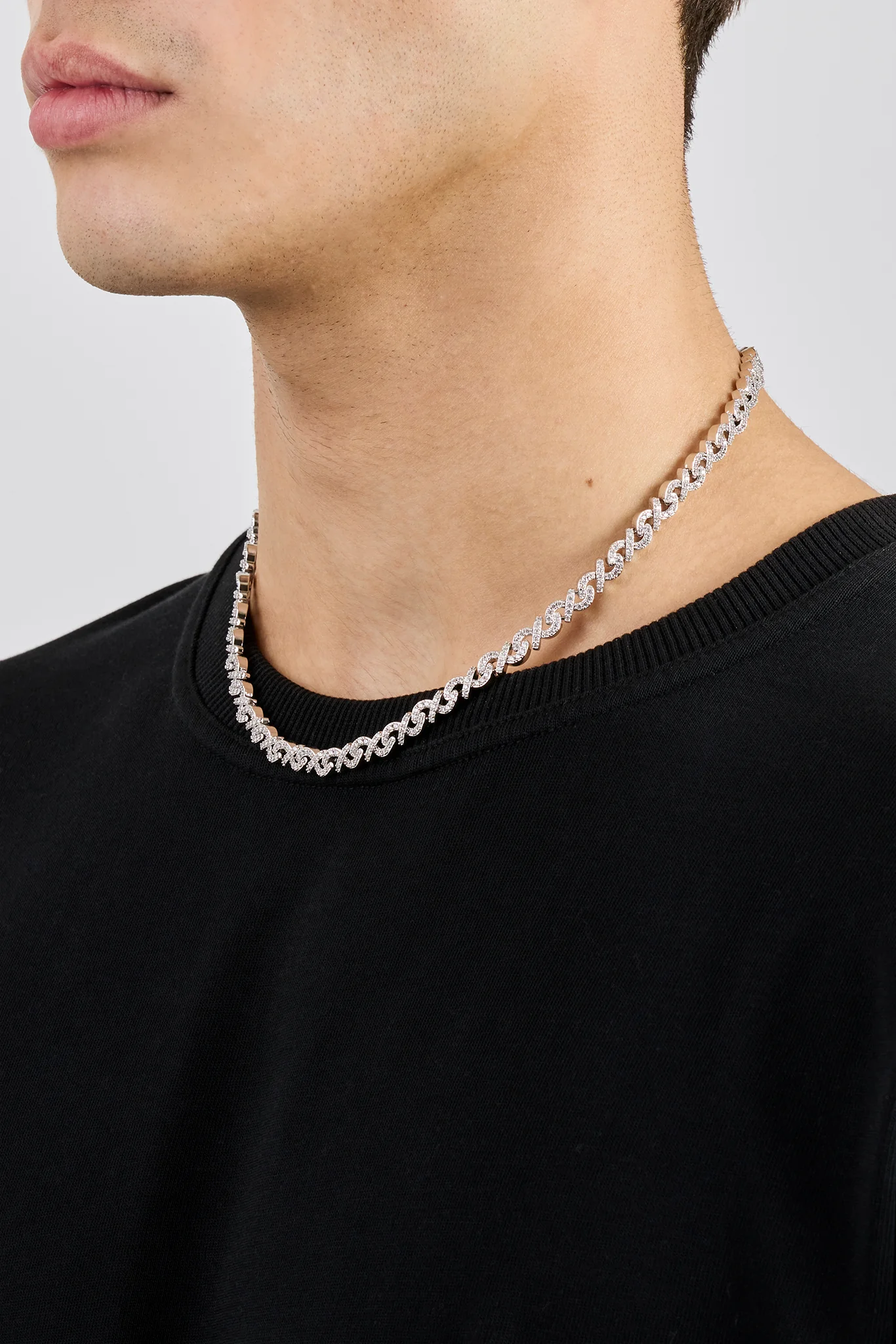 Iced Scattered Stone Chain - 6mm - Image 4