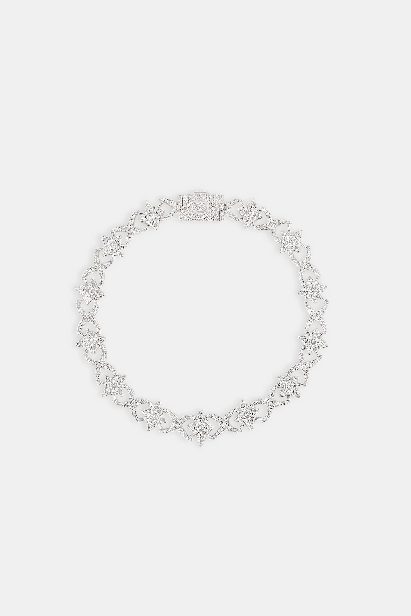 Iced Star Infinity Link Bracelet - 8mm - Image 2