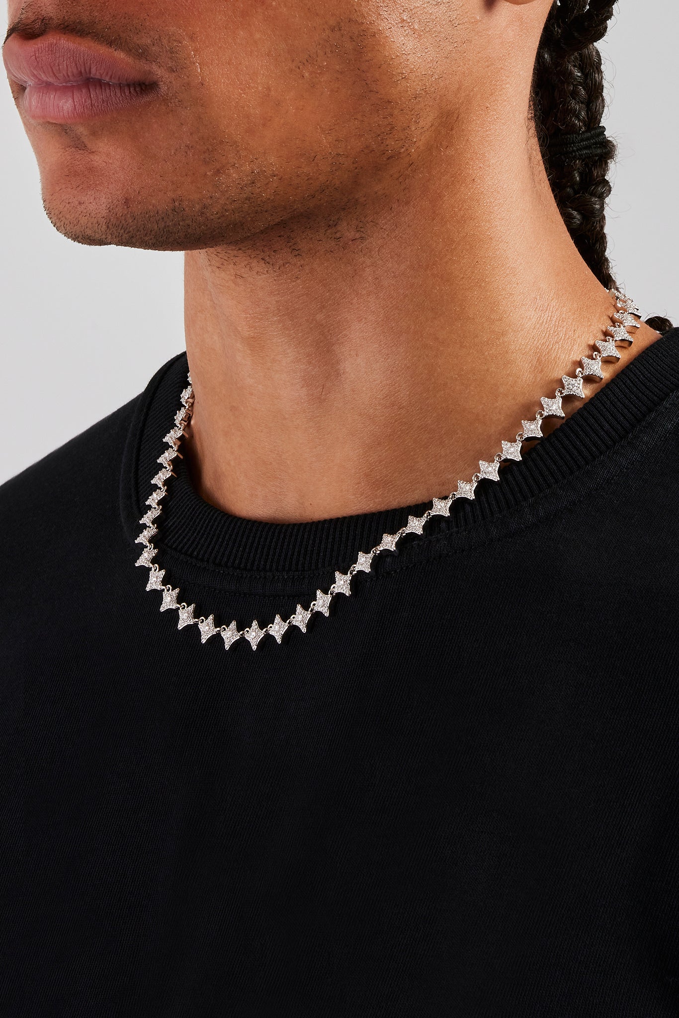 Iced Star Motif Chain - 8mm - Image 3