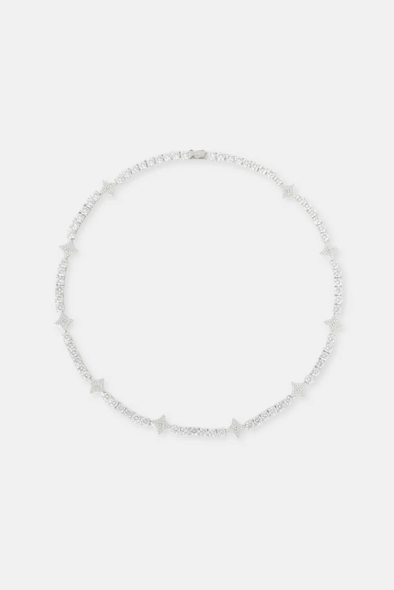 Iced Star Motif Tennis Chain - 5mm - Image 4