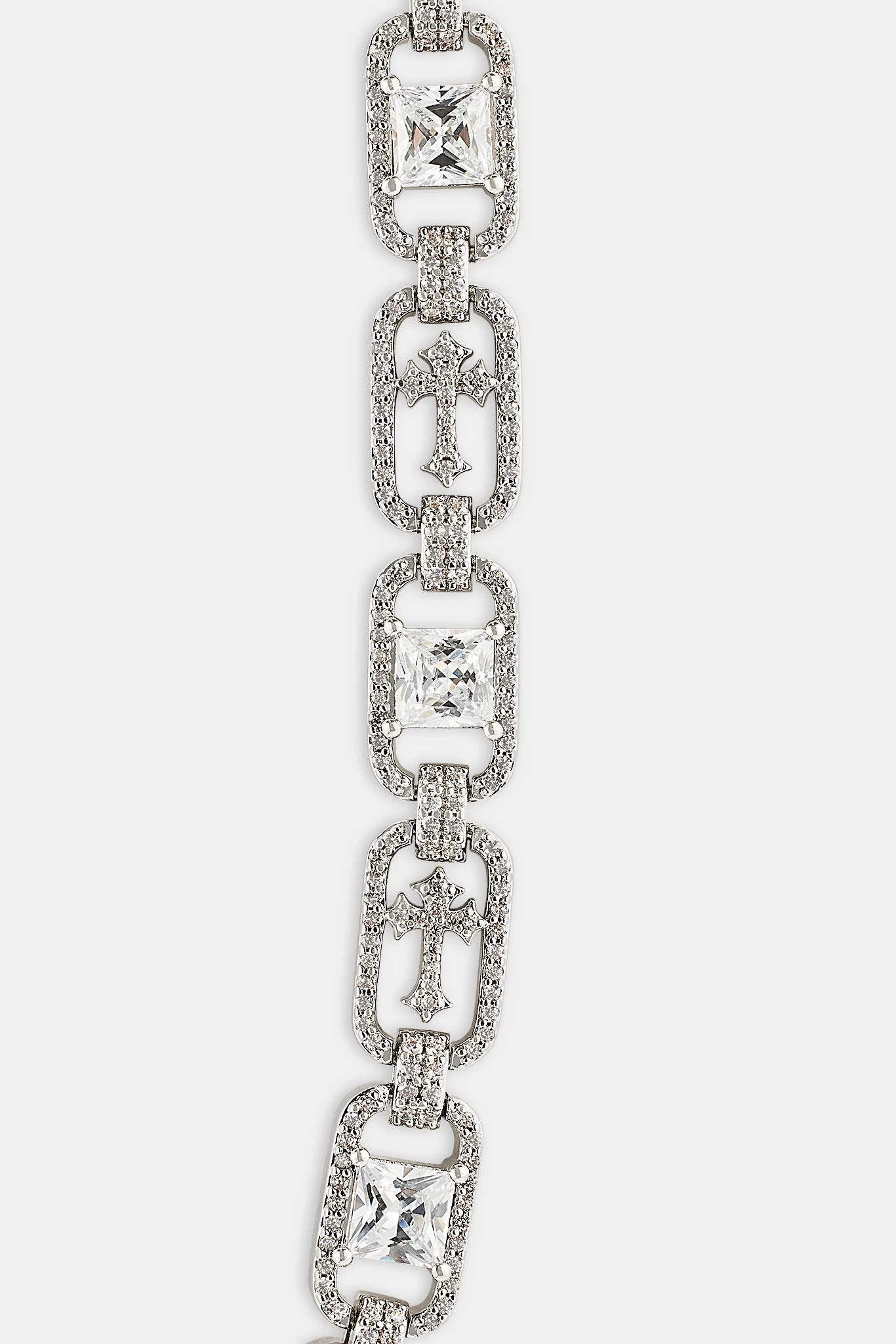 Iced Stone & Cross Link Chain - 8mm - Image 5