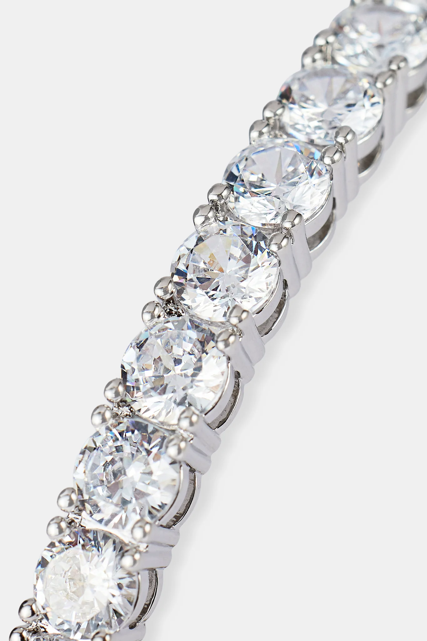 Iced Tennis Bangle - 5mm - White - Image 3