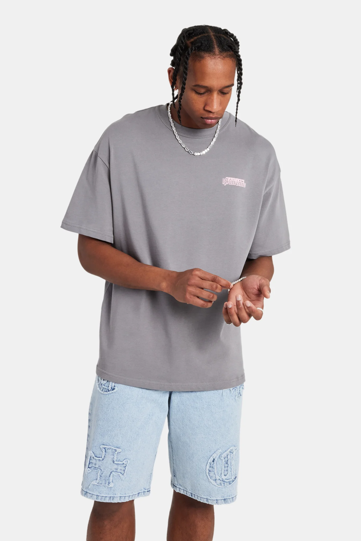 Ipanema Oversized T-Shirt - Charcoal - Image 2