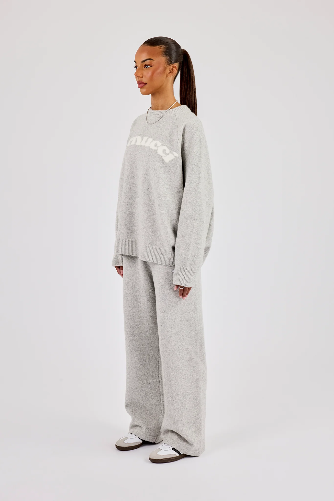 Knit Logo Jogger - Grey - Image 4