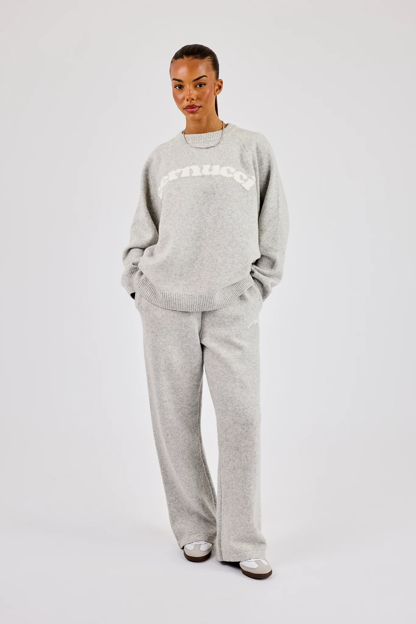 Knit Logo Sweat - Grey - Image 2