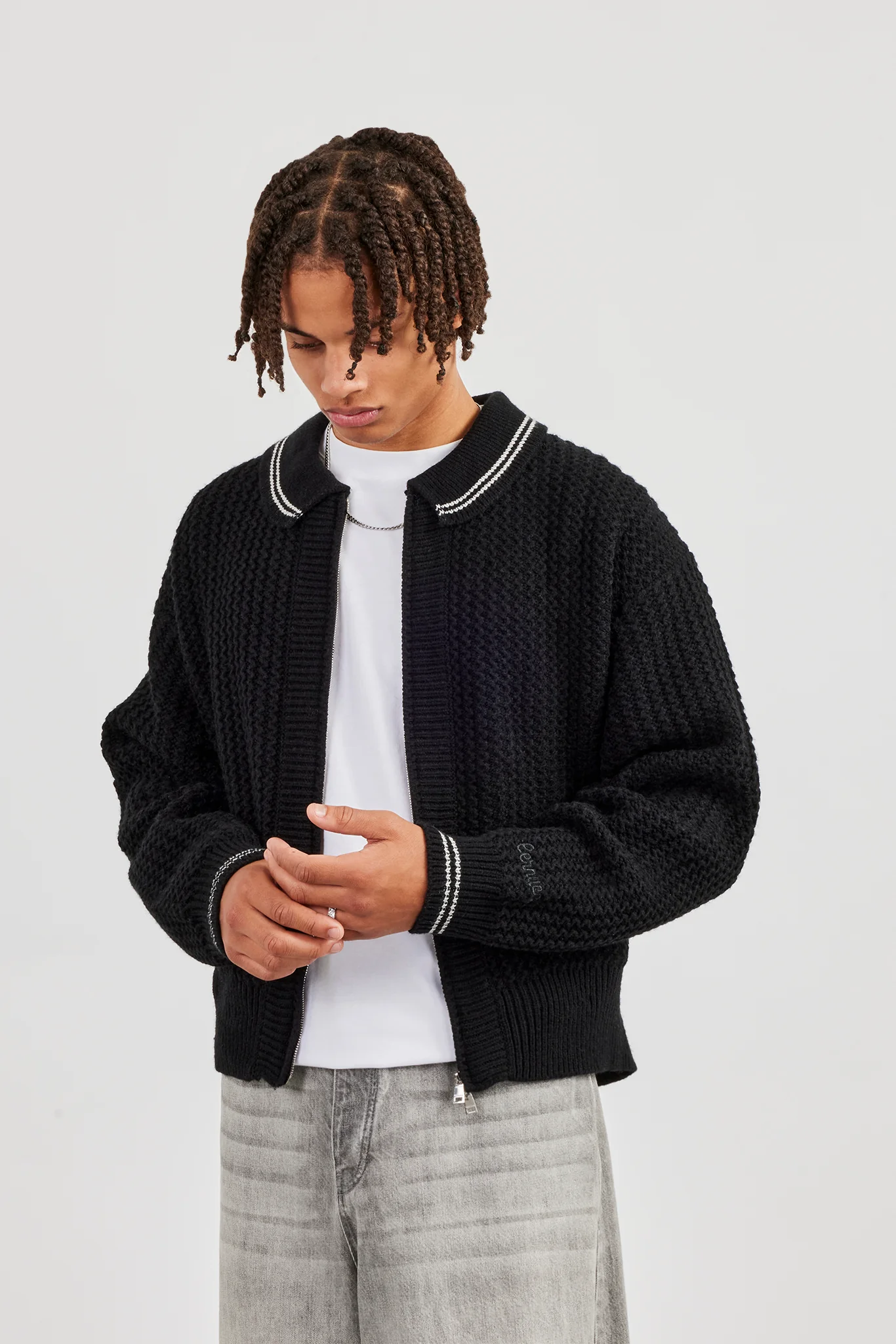 Knitted Harrington - Black