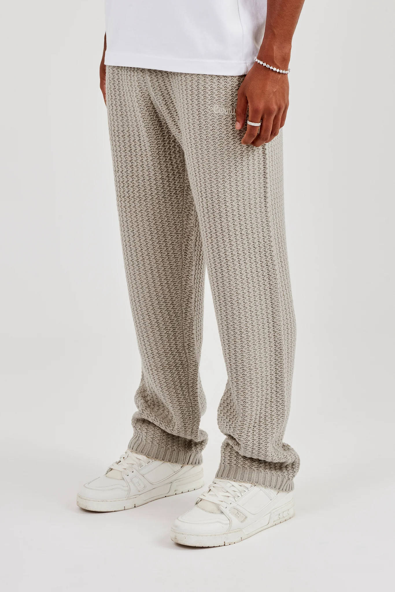 Knitted Relaxed Jogger - Taupe