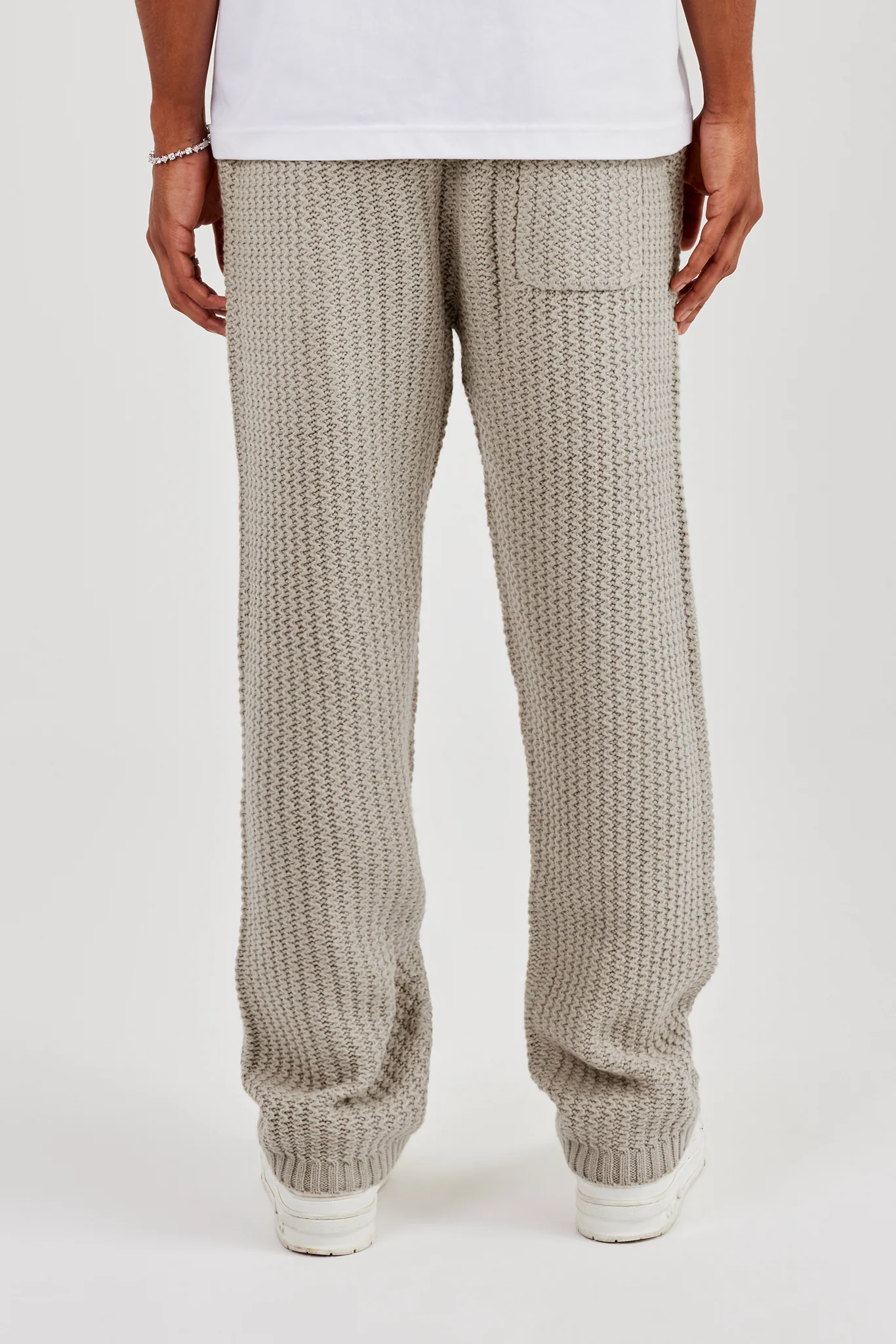 Knitted Relaxed Jogger - Taupe - Image 4