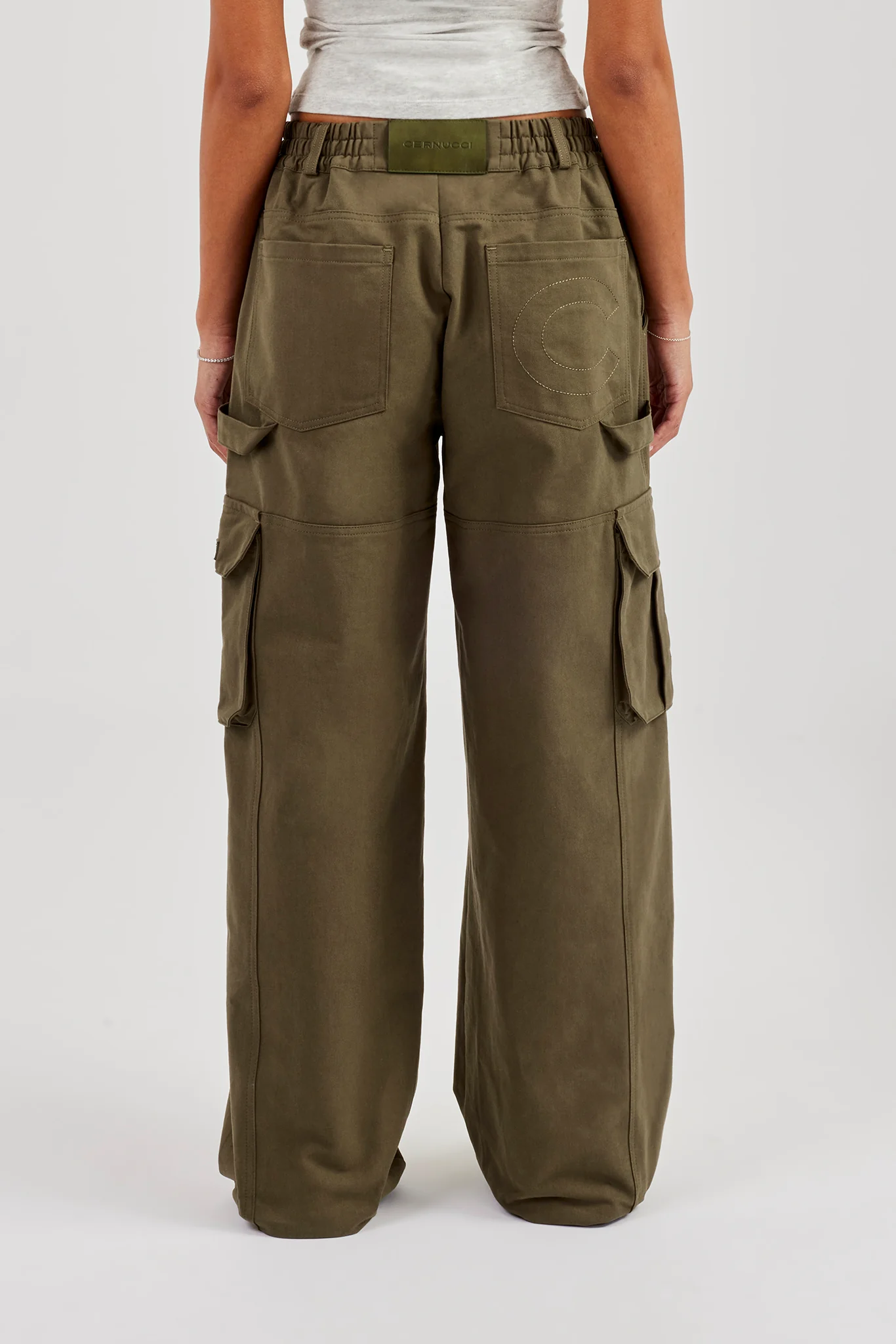 Ladies Baggy Cargo Trouser - Khaki - Image 4