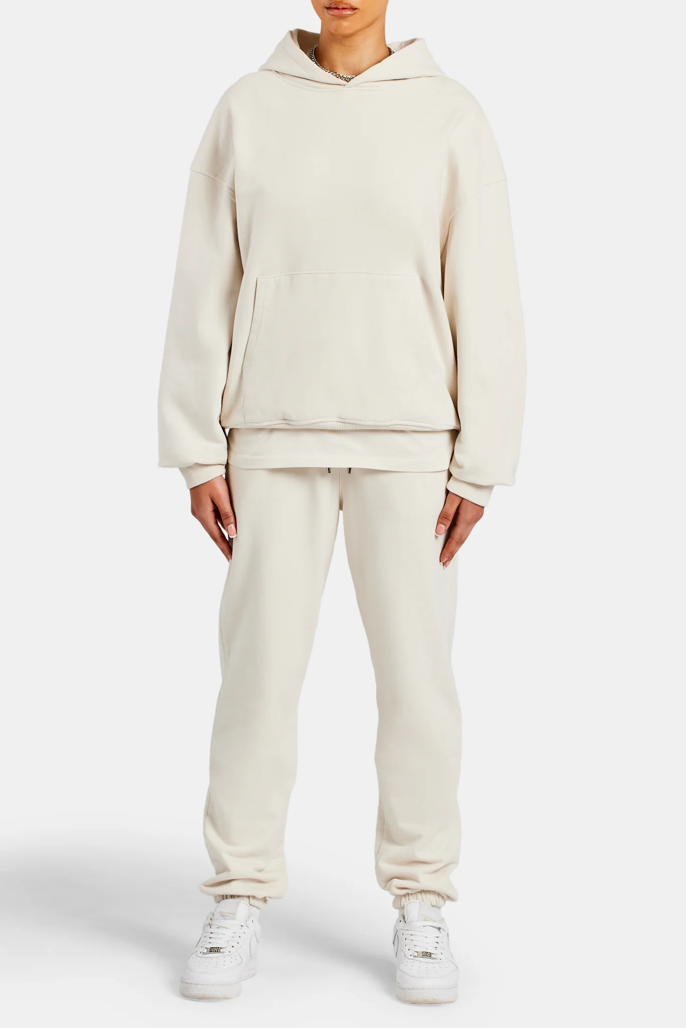 Ladies Oversized Hoodie - Oat - Image 2