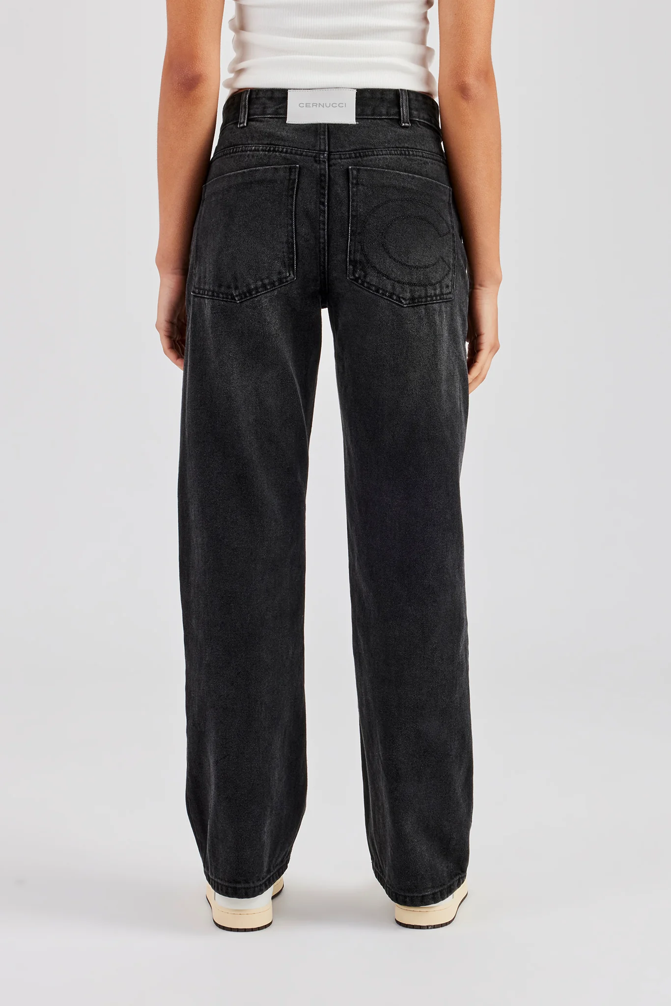 Ladies Straight Leg Jeans  - Black - Image 3