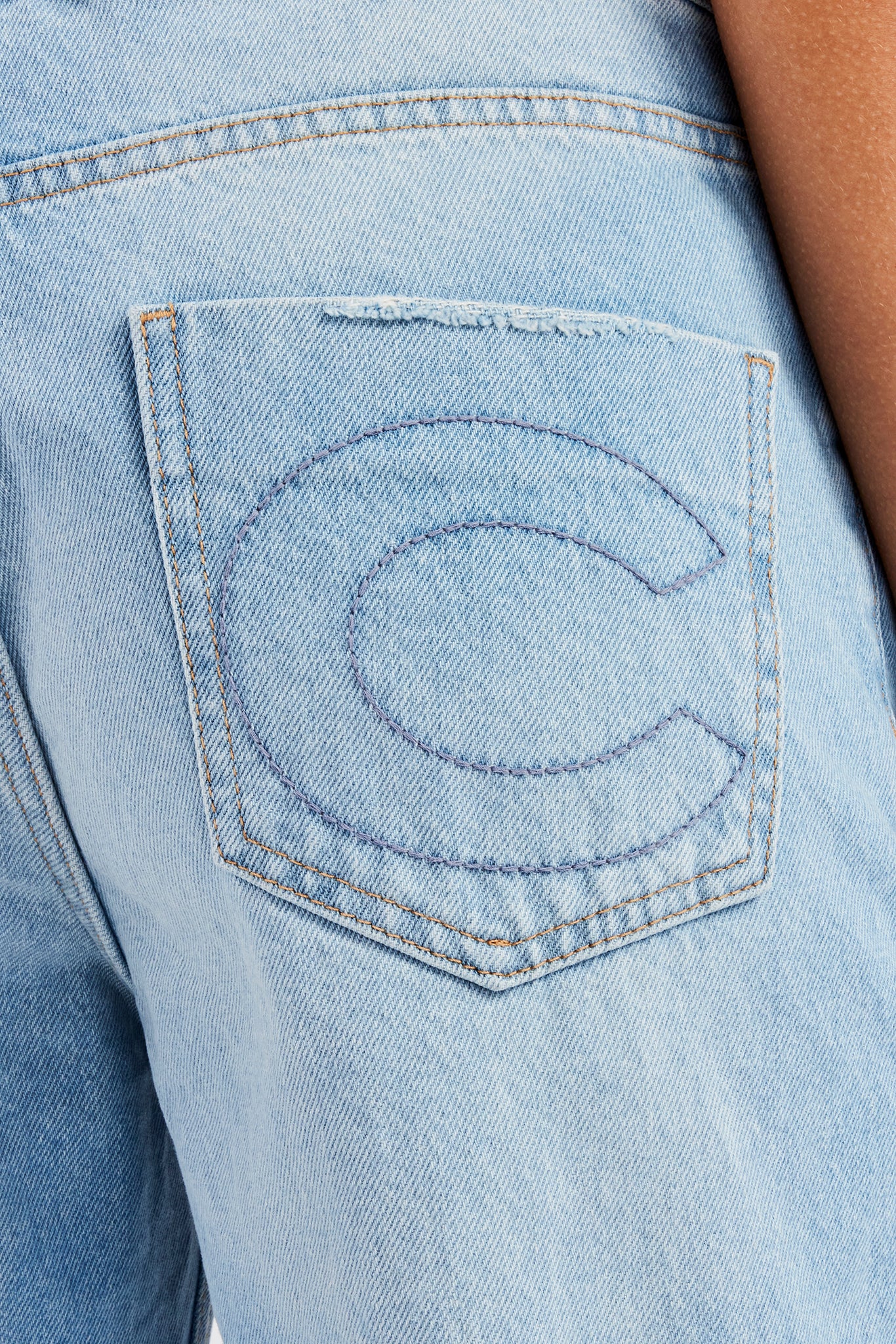 Ladies Straight Leg Jeans  - Light Blue - Image 2
