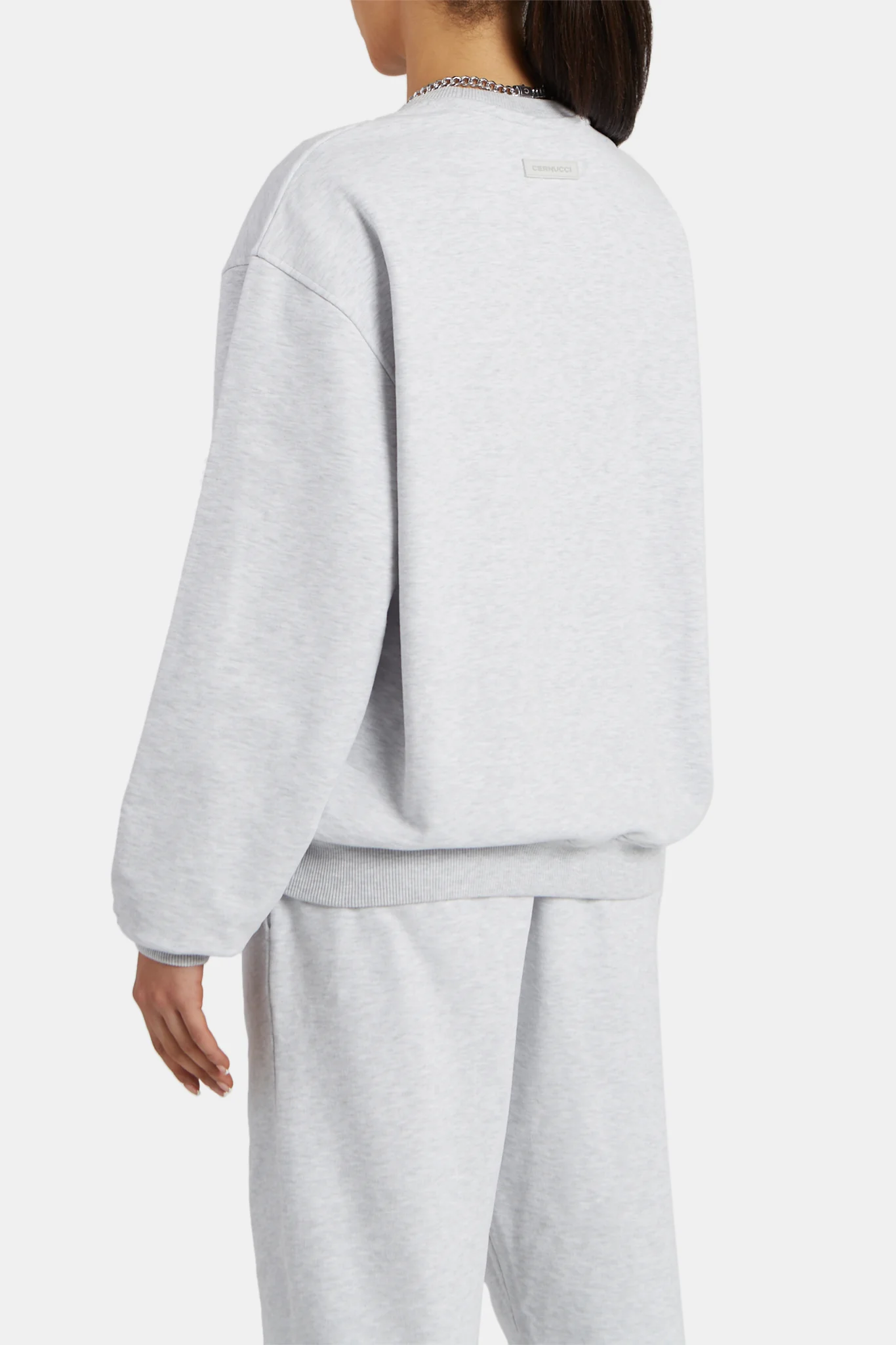 Ladies Sweatshirt - Light Grey Marl - Image 3