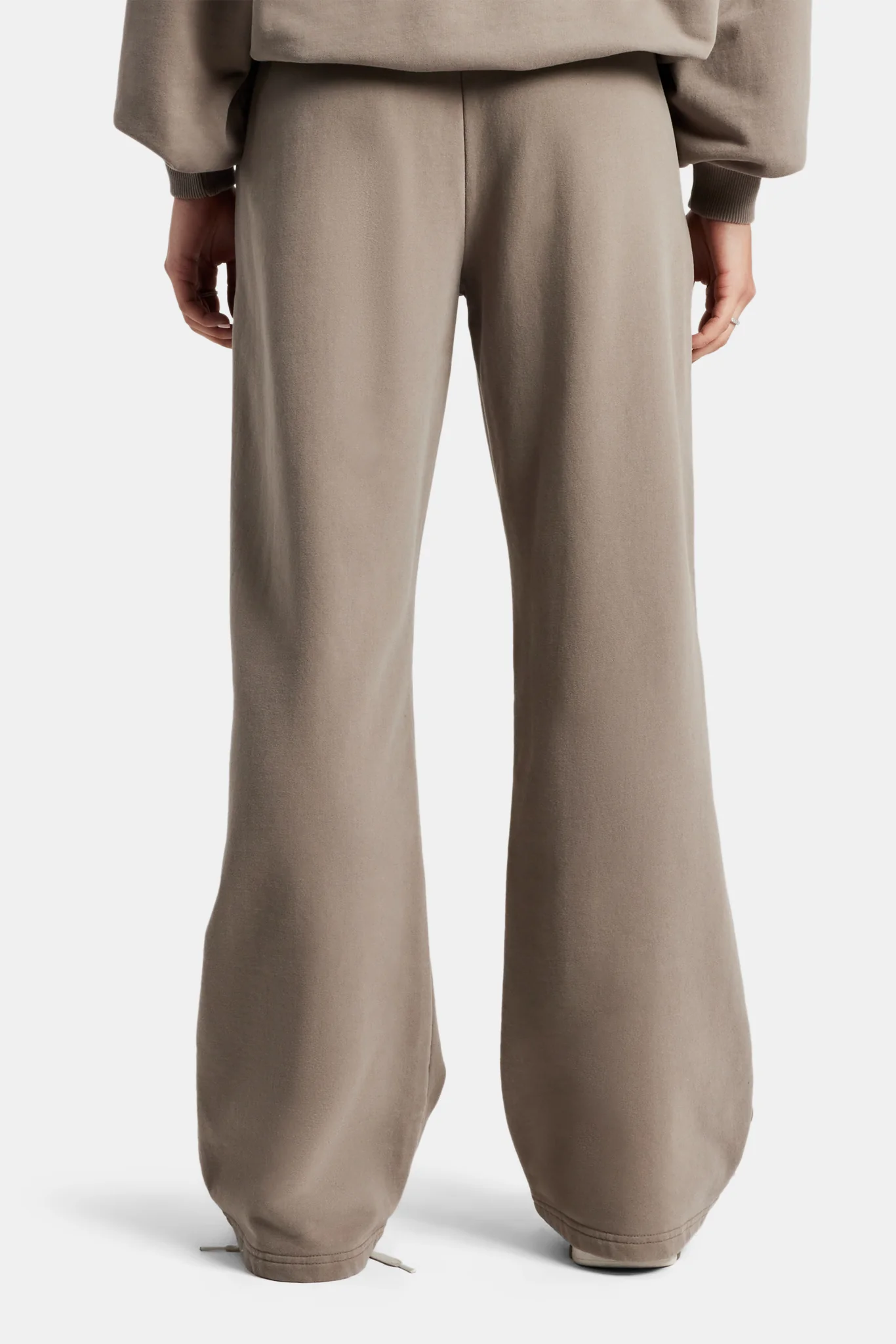 Ladies Wide Leg Jogger - Taupe - Image 6