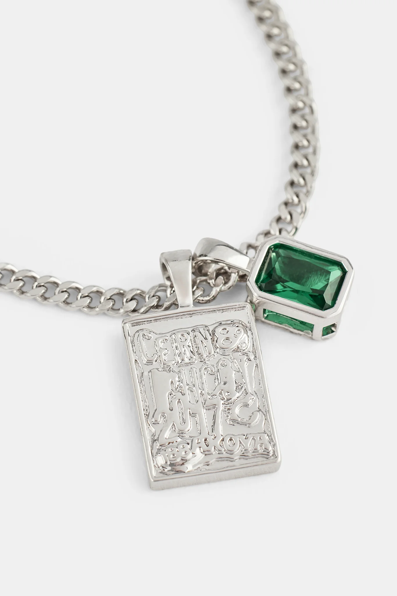 Layered 86 Pendant & Gemstone Necklace - 15mm - Image 3