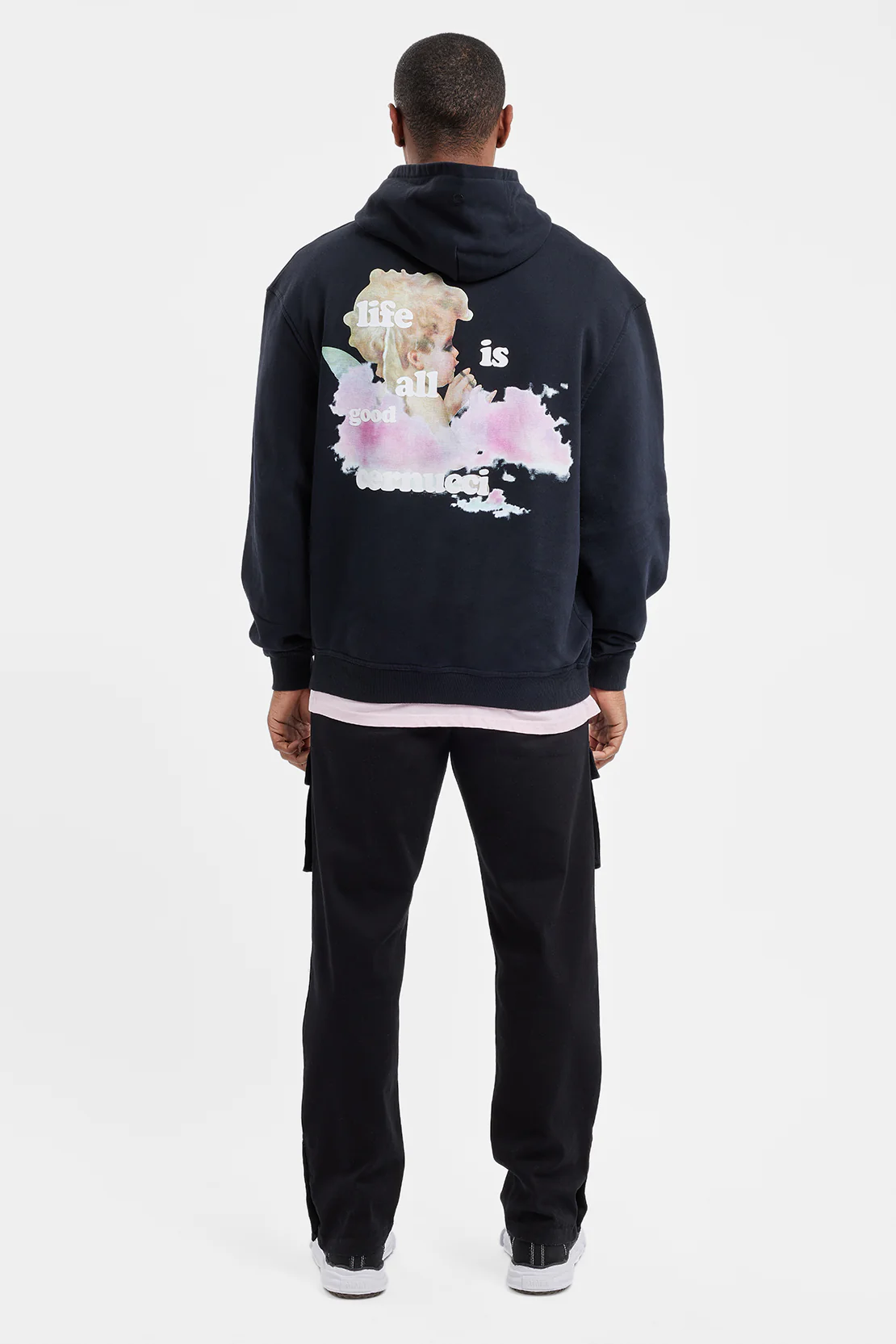 Life is Good Cherub Hoodie - Black