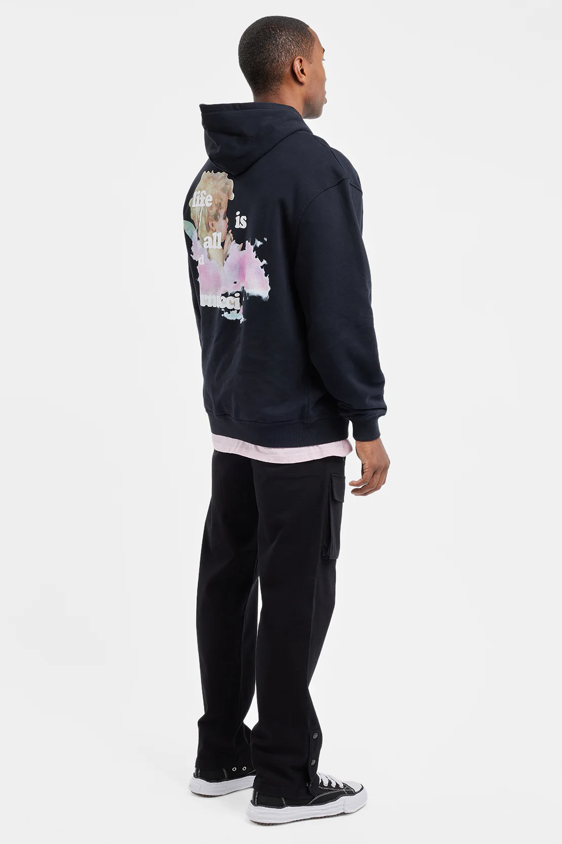 Life is Good Cherub Hoodie - Black - Image 4