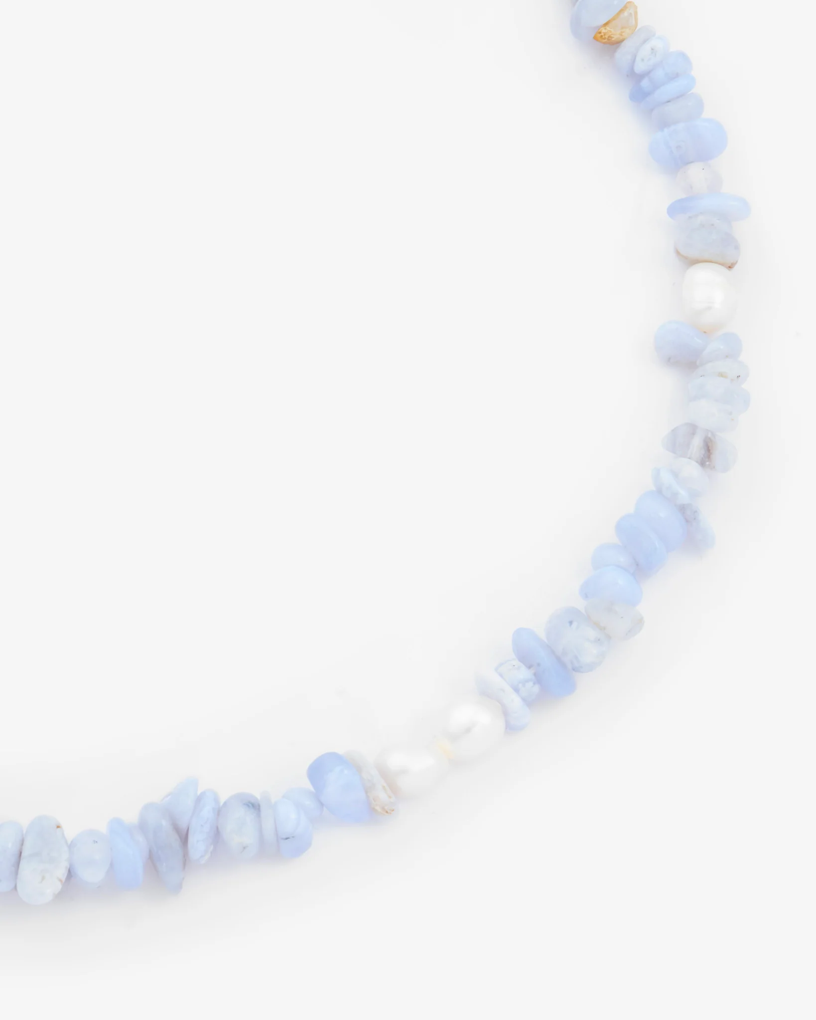 Lilac Organic Bead And Pearl Mix Necklace - Image 4